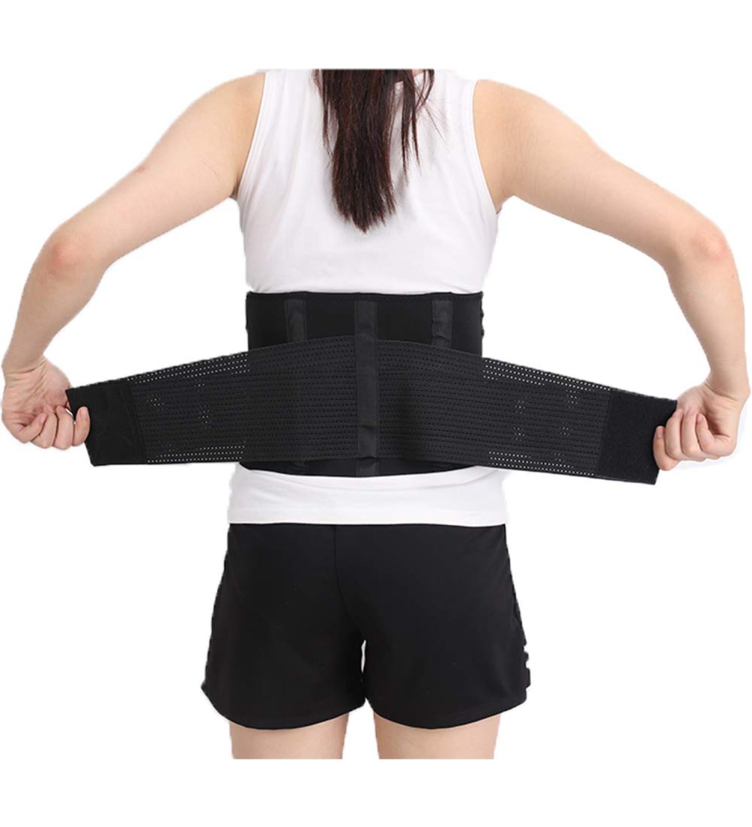 Adjustable Lower Back Brace for Men & Women | Pain Relief & Support Belt - XL Size with Breathable Mesh & Dual Straps - Buy Online on GoSupps.com