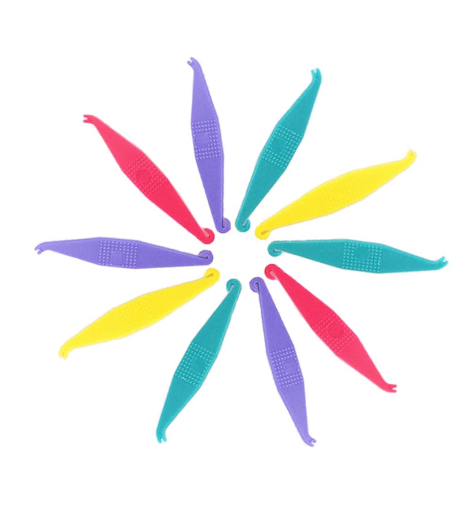 SNAWOP Dental Elastic Placers - Orthodontic Braces Rubber Bands with Plastic Hooks (10PCS, Multi Color) - Buy Online on GoSupps.com