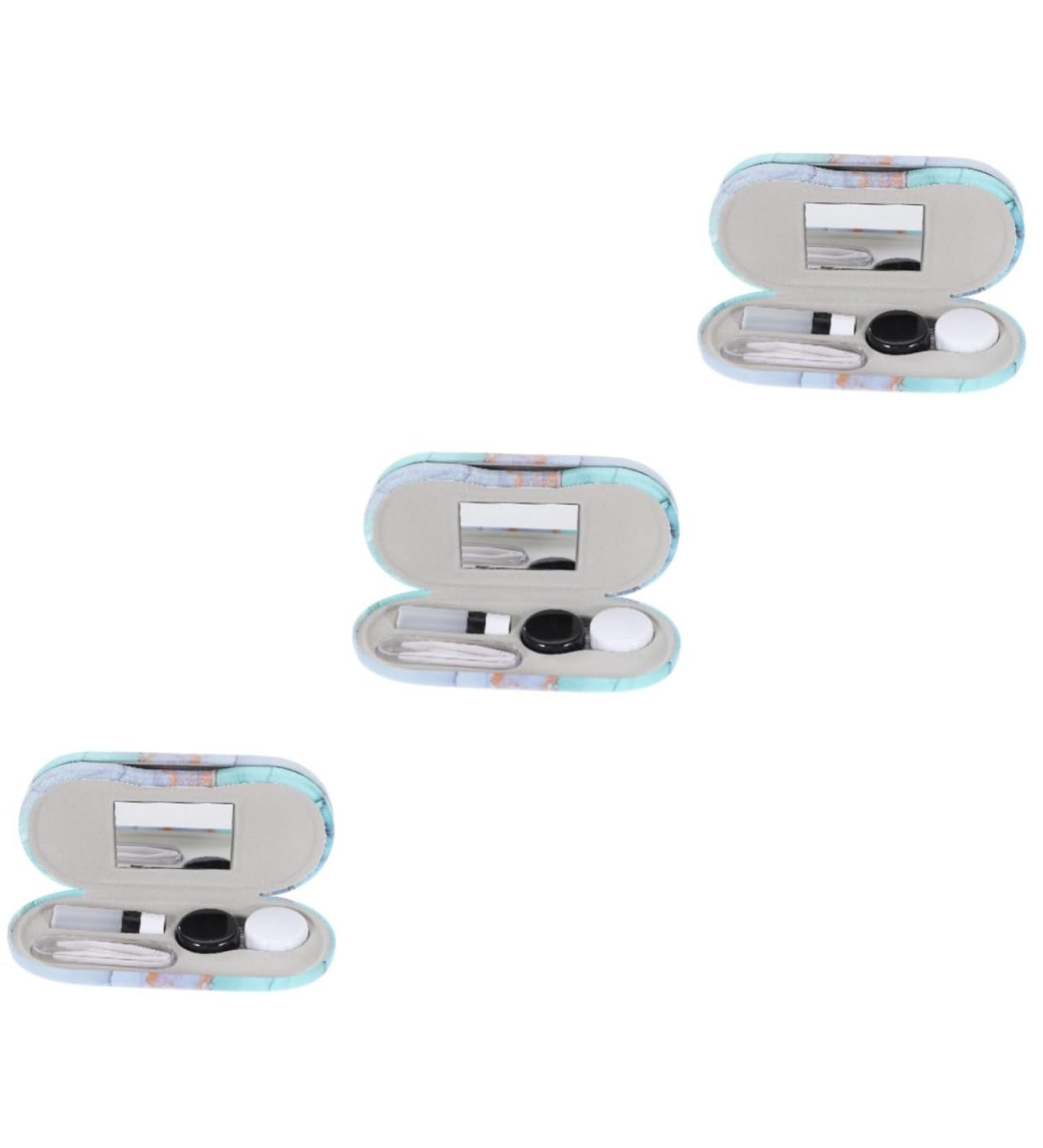 Healvian Double-Lodged Glasses Case - Multi-Purpose Travel Accessories for Sunglasses & Contacts | Durable PU Support Box - Buy Online on GoSupps.com