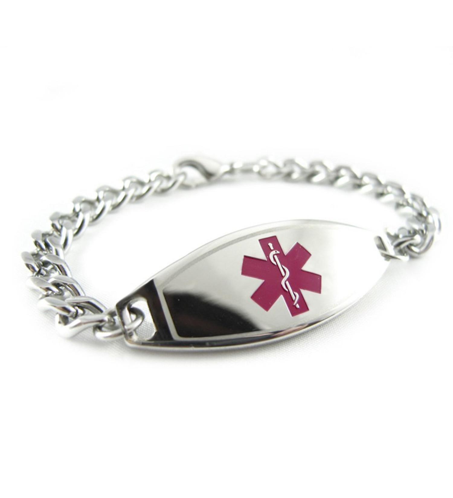Personalized Purple Alzheimer's Medical ID Bracelet - Pre-Engraved & Customized for Safety - Buy Online on GoSupps.com