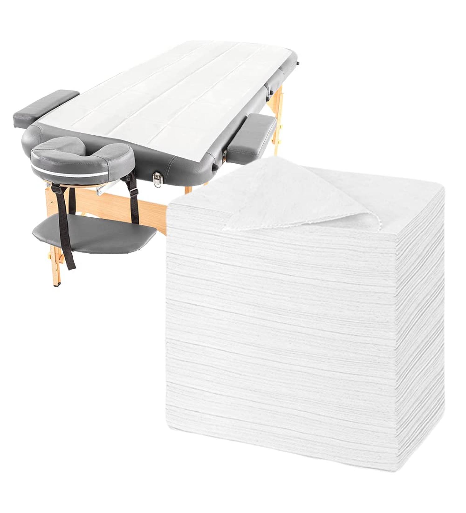 SOTAR Disposable Massage Table-Bed Sheets - 90 Count, Waterproof & Non-Woven Sanitary Flat Sheets for Home, Salon, Spa, Medical Exam Tables, Tattoo Parlors - 31.5x71 White - Buy Online on GoSupps.com