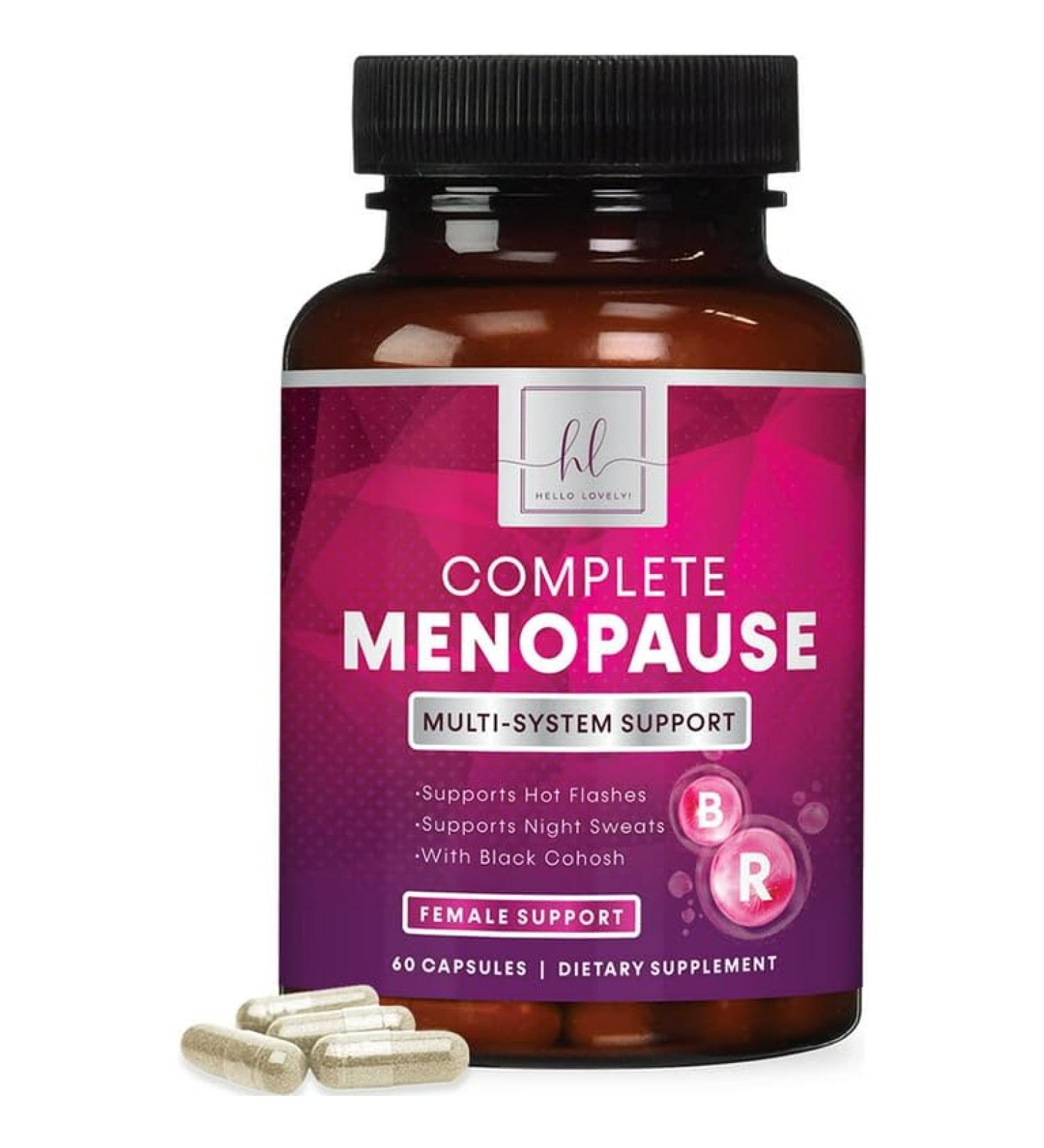 Menopause Supplement for Women - Hormone Support with Black Cohosh, Dong Quai & Chasteberry - Hot Flash Relief - 60 Capsules - Buy Online on GoSupps.com