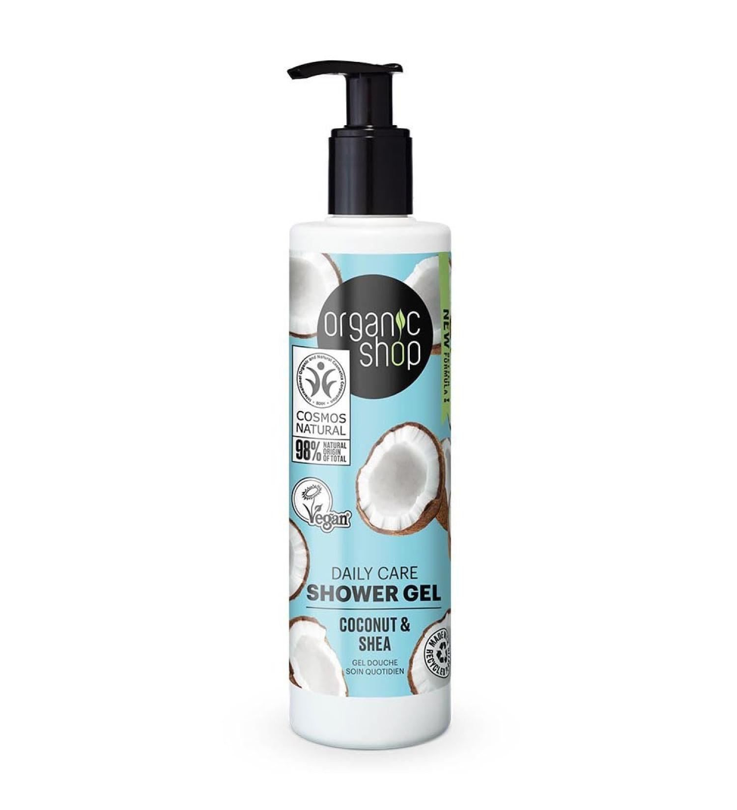 Organic Shop Daily Care Shower Gel Coconut and Shea (280ml) - Buy Online on GoSupps.com