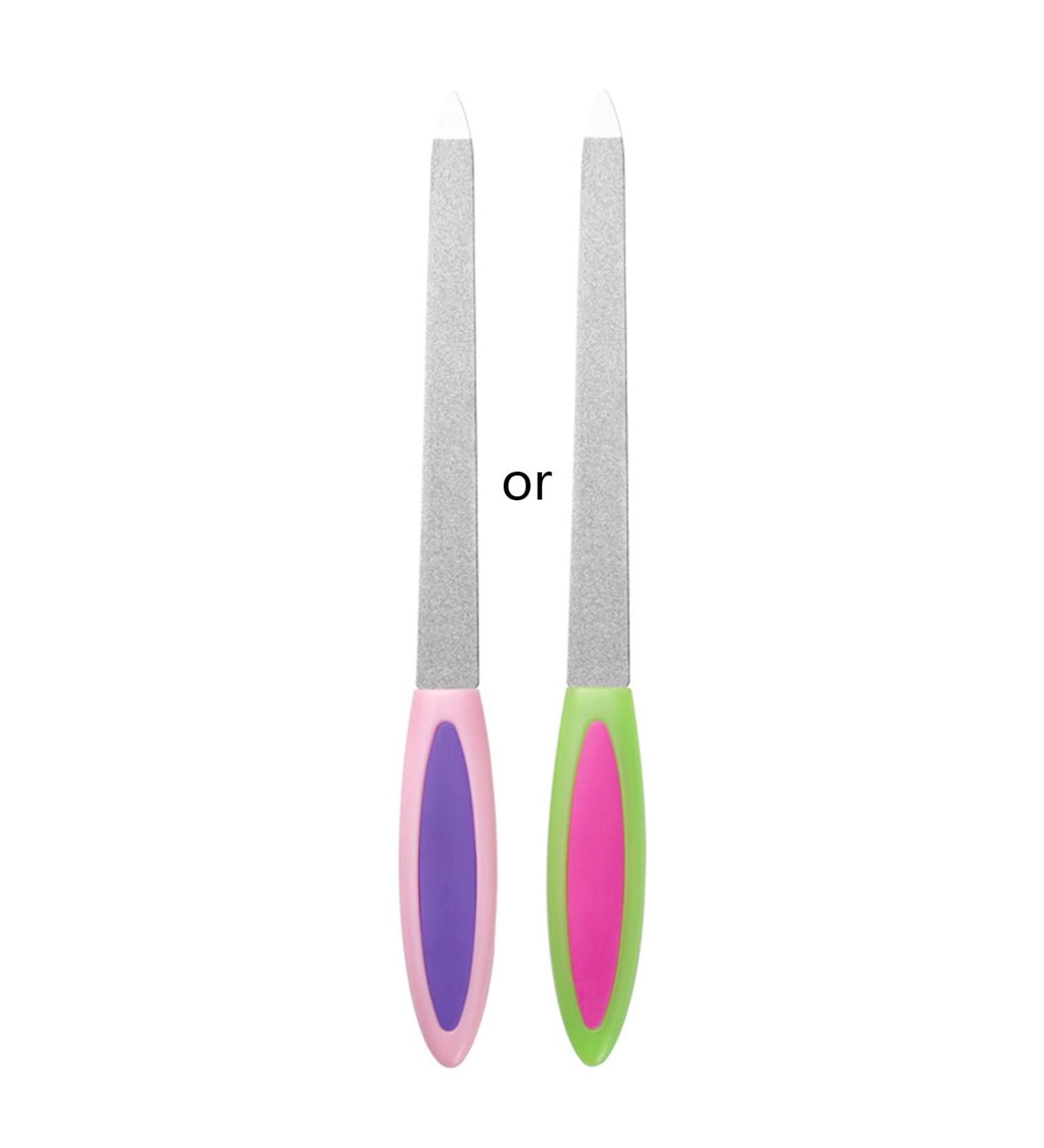 Double Sided File Metal Buffer Fingernails Toenails Manicure Files Stainless Steel Manicure Pedicure Tools - Buy Online on GoSupps.com