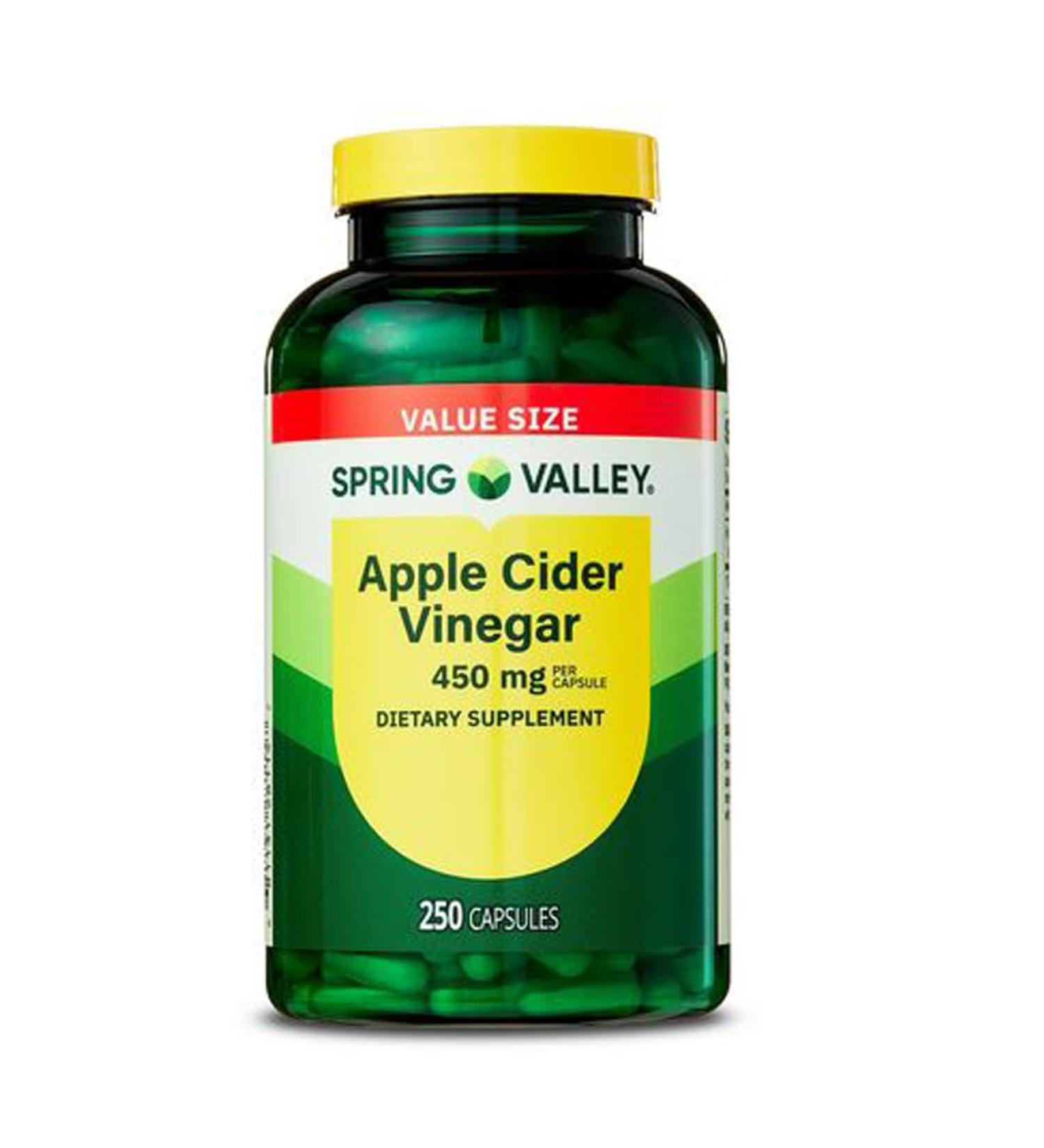 H4U Spring Valley Apple Cider Vinegar General Health & Wellness Dietary Supplement Capsules 450 mg 250 Count - Buy Online on GoSupps.com