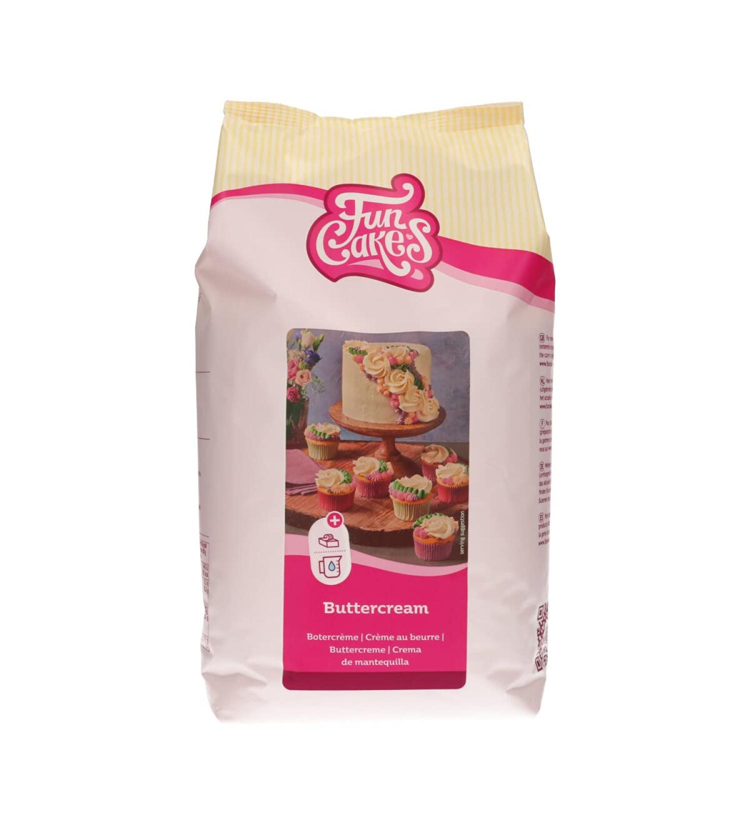 FunCakes FunCakes Mix pour Cr me au Beurre: facile utiliser cr meux parfait pour la d coration de g teaux la couverture et le remplissage la garniture sur les cupcakes Halal. 4kg. 4.00 kg - Buy Online on GoSupps.com