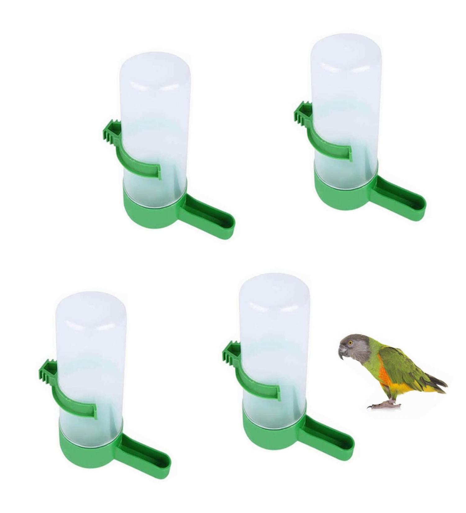 4 Pcs Bird Water Feeders Automatic Bird Water Dispensers Hanging Bird Waterers for Small and Medium Parrots Lovebird Cockatiel Budgie Cockatoo Parakeet - Buy Online on GoSupps.com