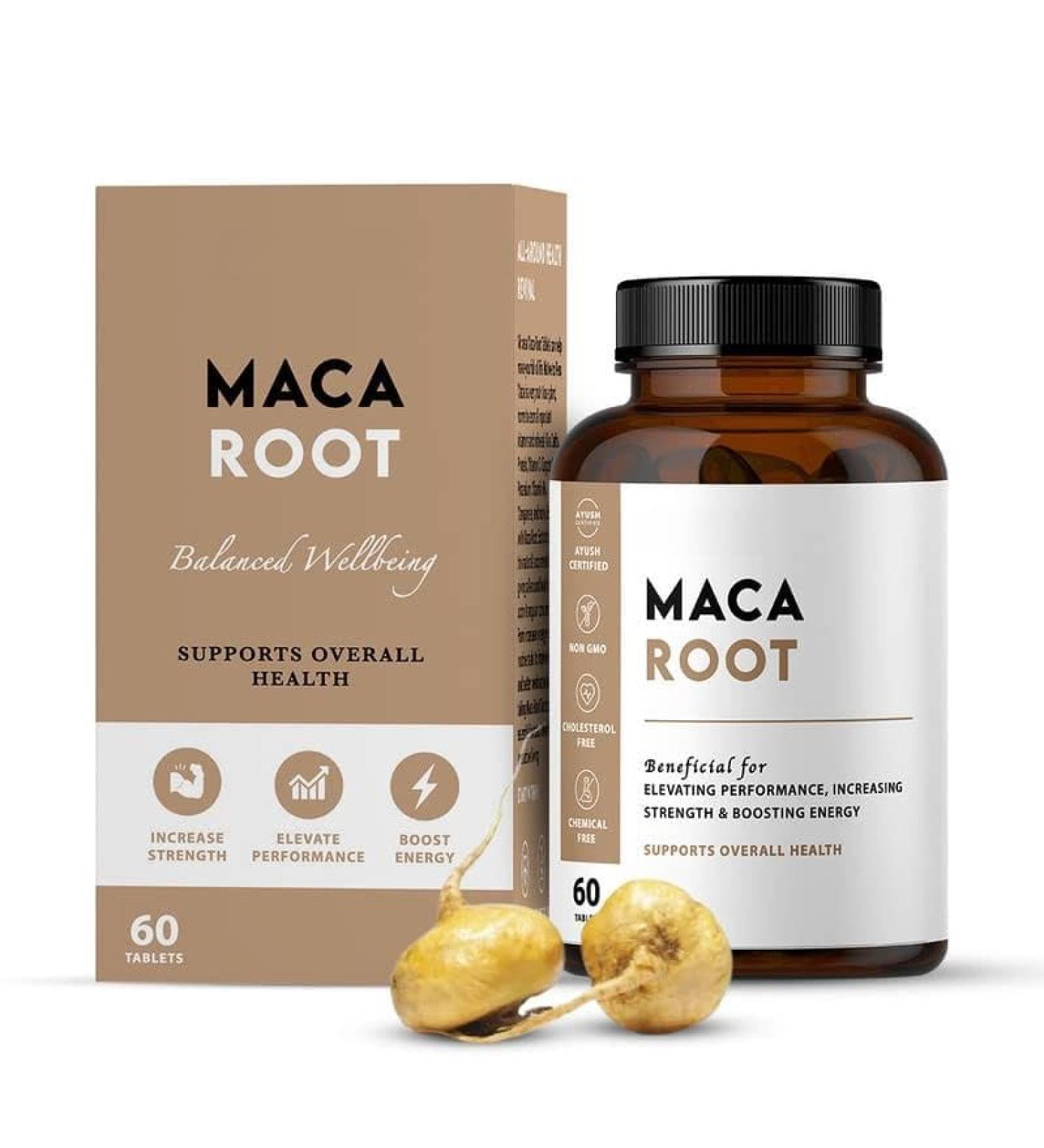 Maca Root Extract 800mg | Maca Root Tablets to Improve Energy Strength- 60 Tablets - Buy Online on GoSupps.com