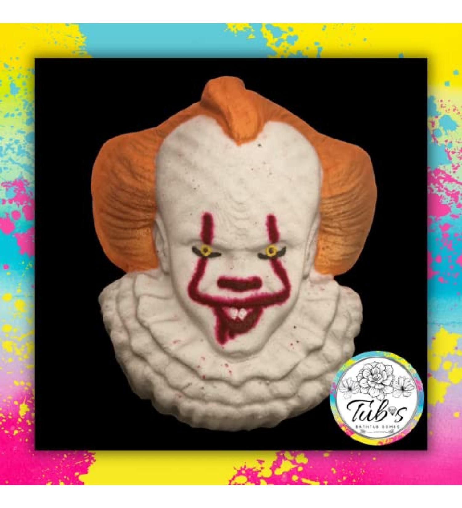 Killer Clown Bath Bomb Pennywise Penny Wise IT Bathtime Bathbomb Scary Spooky Creepy Bloody Fizzer Foam Horror UK Handmade Gift
