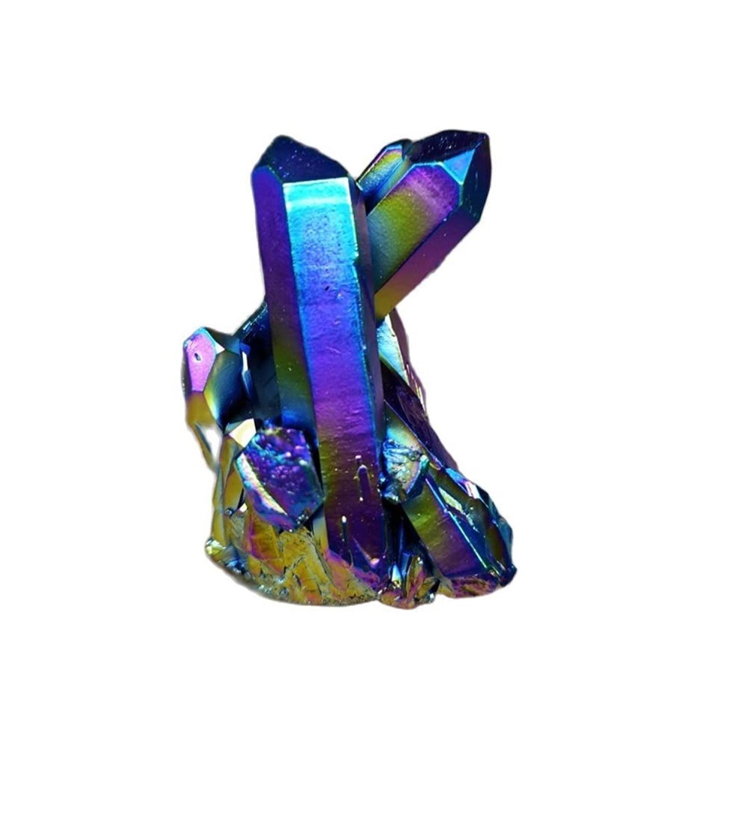 Stone Crafts Rainbow Flame Aura Quartz Crystal Cluster Specimen Stones and Crystals Home Decoration Stone Crystal Reiki - Buy Online on GoSupps.com