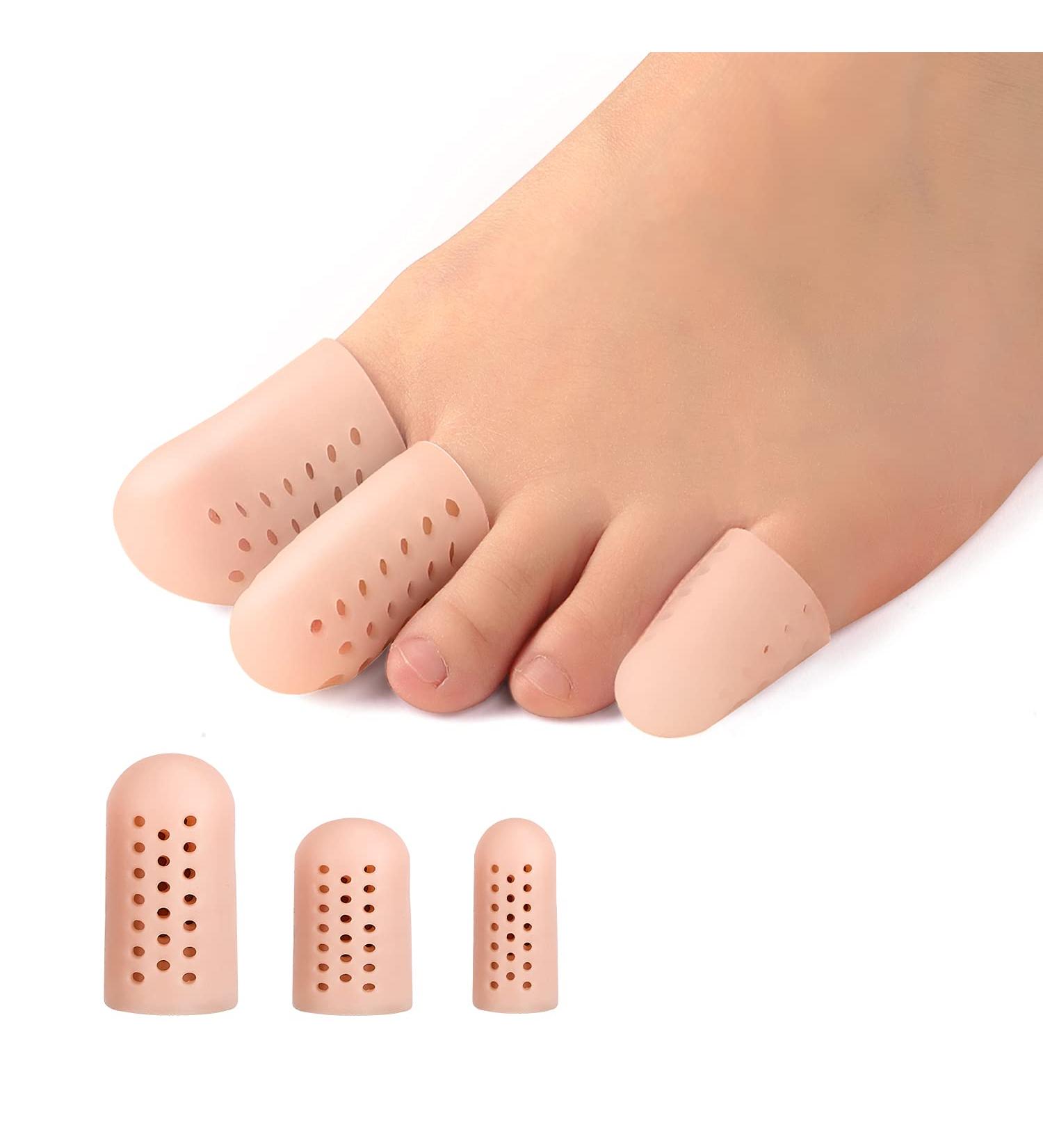 Kimihome 16 PCS Silicone Toe Caps & Protectors - Relief for Corns, Blisters & Ingrown Toenails - Toe Sleeve Cushions (4 Large + 8 Medium + 4 Small) Beige - Buy Online on GoSupps.com