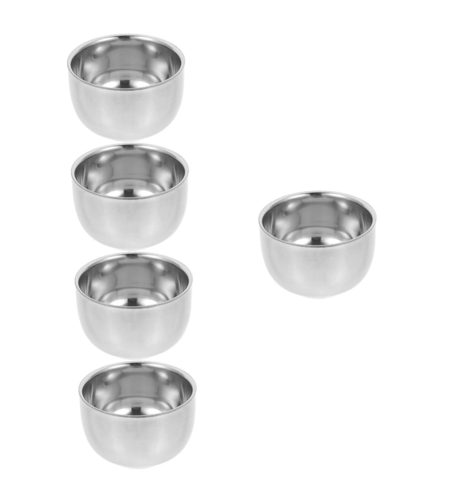 Healvian 5-Stainless Steel Shaving Brush Bowl Set | Portable Aluminum Shaving Cups for Wet Shaving | Ideal Men's Grooming Equipment - Buy Online on GoSupps.com