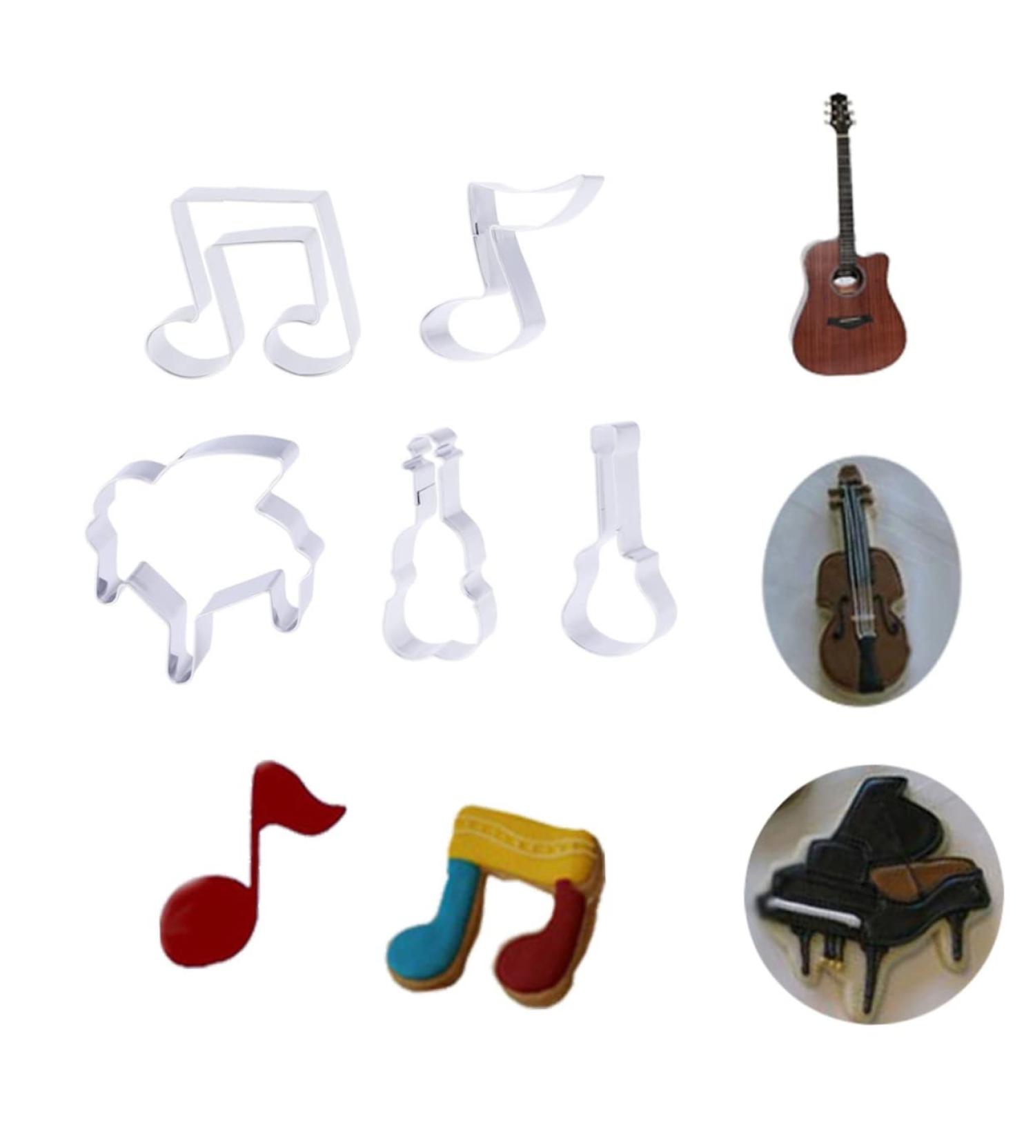 Milisten 5 Pcs Professional Baking Supplies Heart Shaped Molds Stainless Steel Baking Molds Musical Instrument Molds Musibi Molds Cookie Molds Biscuit Cake Fruit Set medium Silver - Buy Online on GoSupps.com