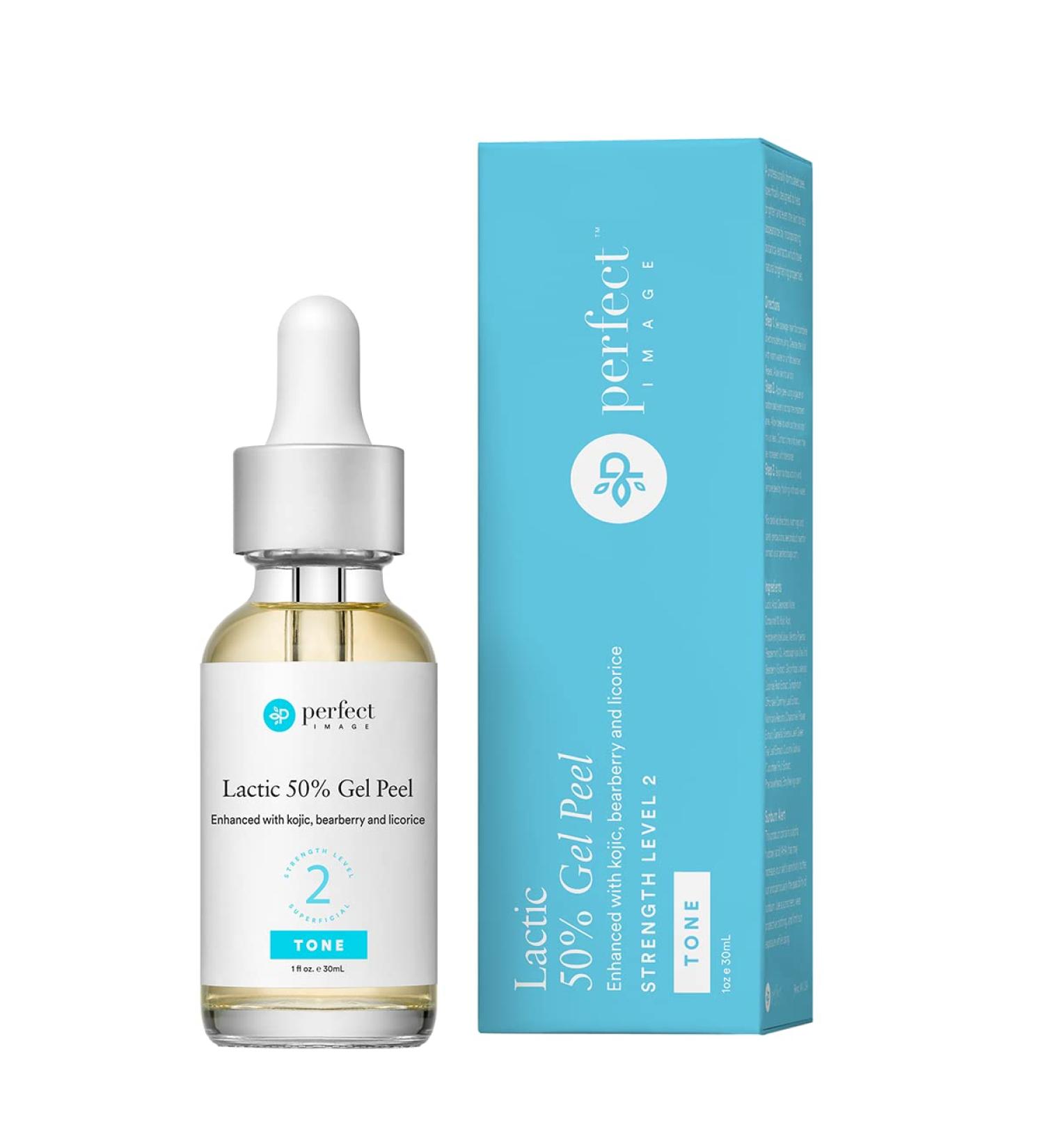 Lactic 50% Gel Peel - Chemical Exfoliant for Face Remove Breakout Scars Strength Level 2 1 oz - Perfect Image - Buy Online on GoSupps.com
