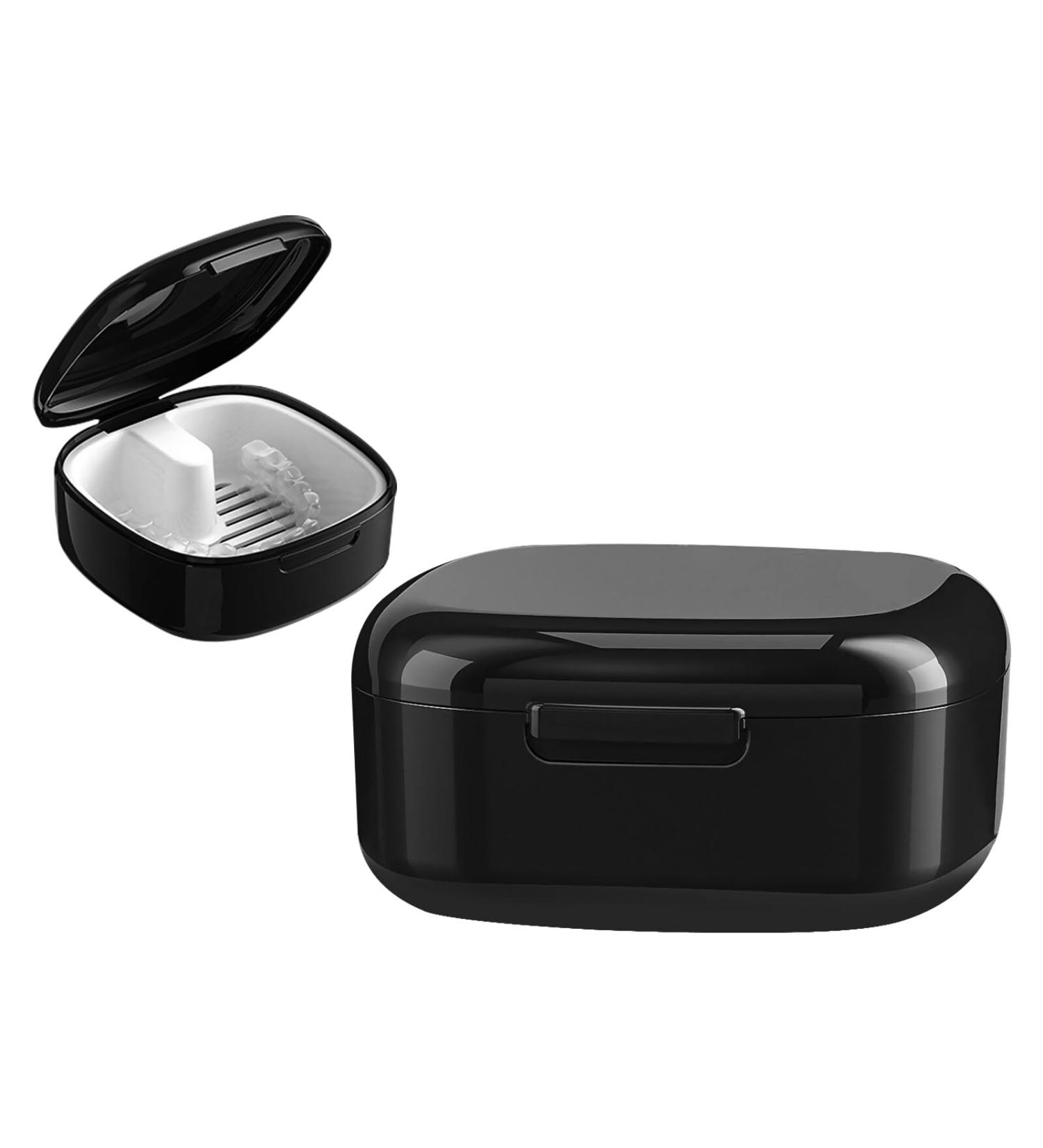 Shop GMedHC Prosthetic Dinner Cover & Storage Solutions - Invisible Tooth Clamp Box Double-Layer Drain Portable Braces Care - Buy Online on GoSupps.com