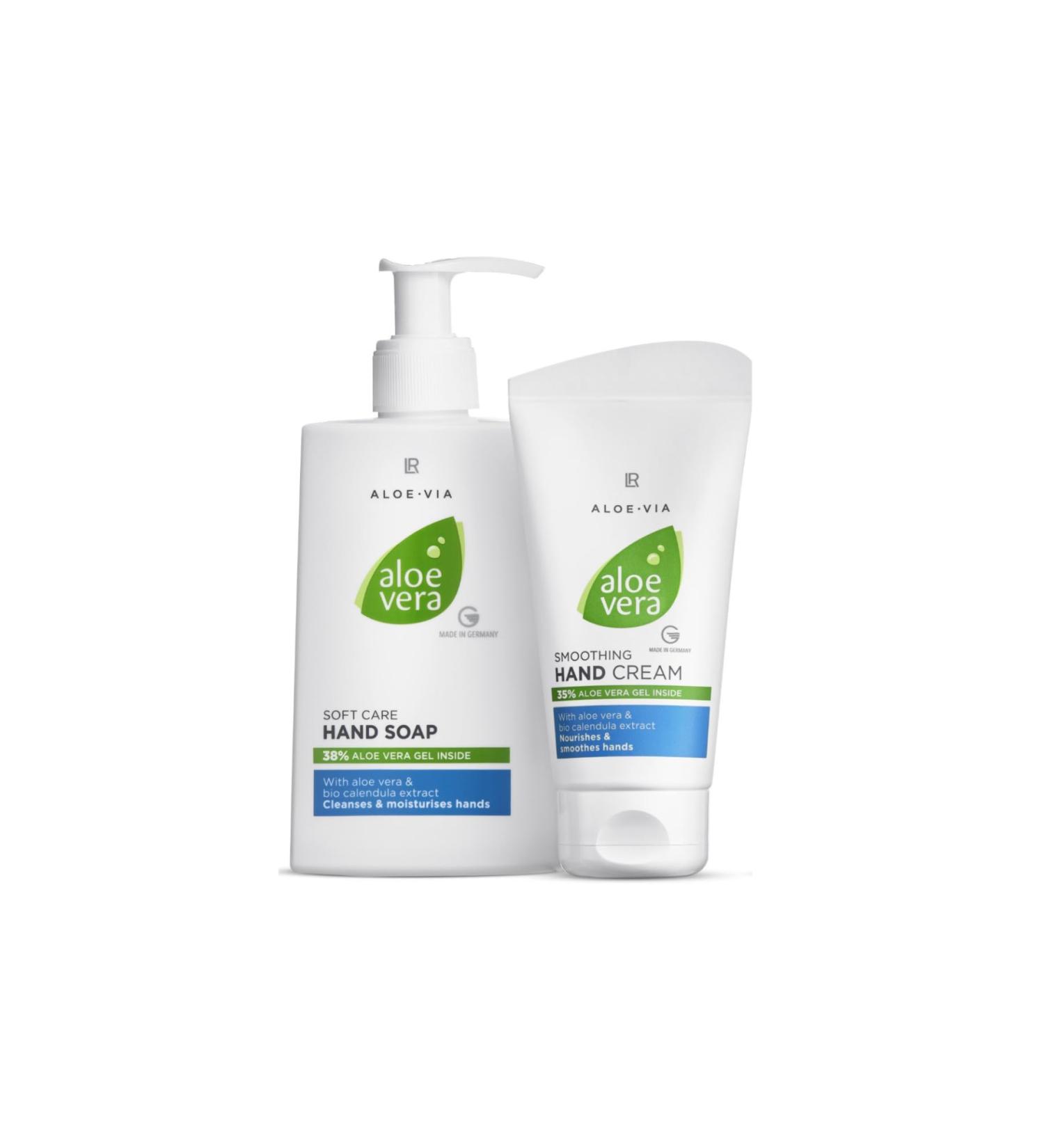 LR Aloe Via Kit d'hygi ne l'aloe vera (savon pour les mains 250 ml Creme mains hidratante 70ml) LR - Buy Online on GoSupps.com
