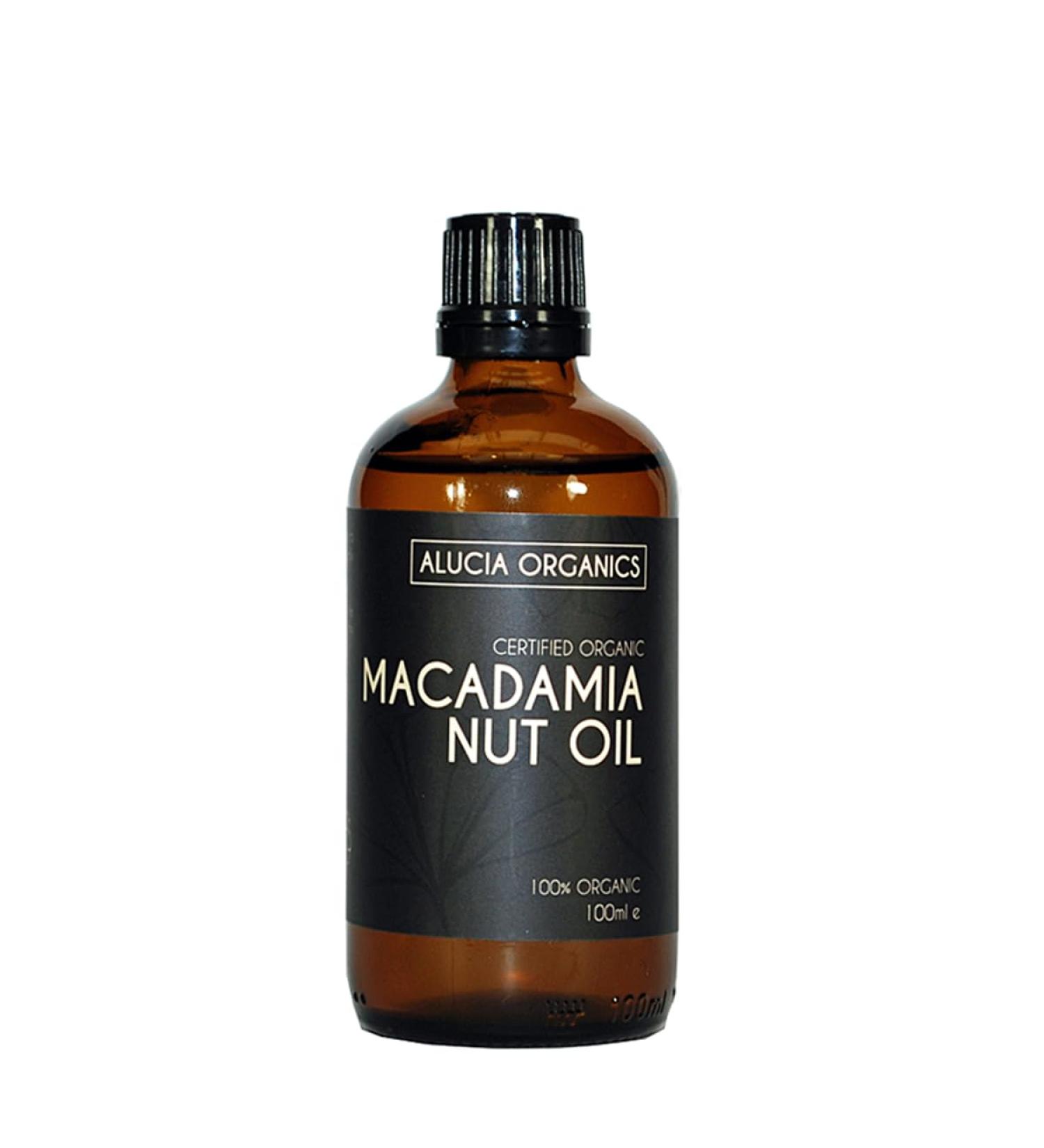 Alucia Organics Certified Organic Macadamia Nut Oil 100ml - Premium Cold-Pressed & Nourishing Oil for Skin & Hair - Buy Online on GoSupps.com
