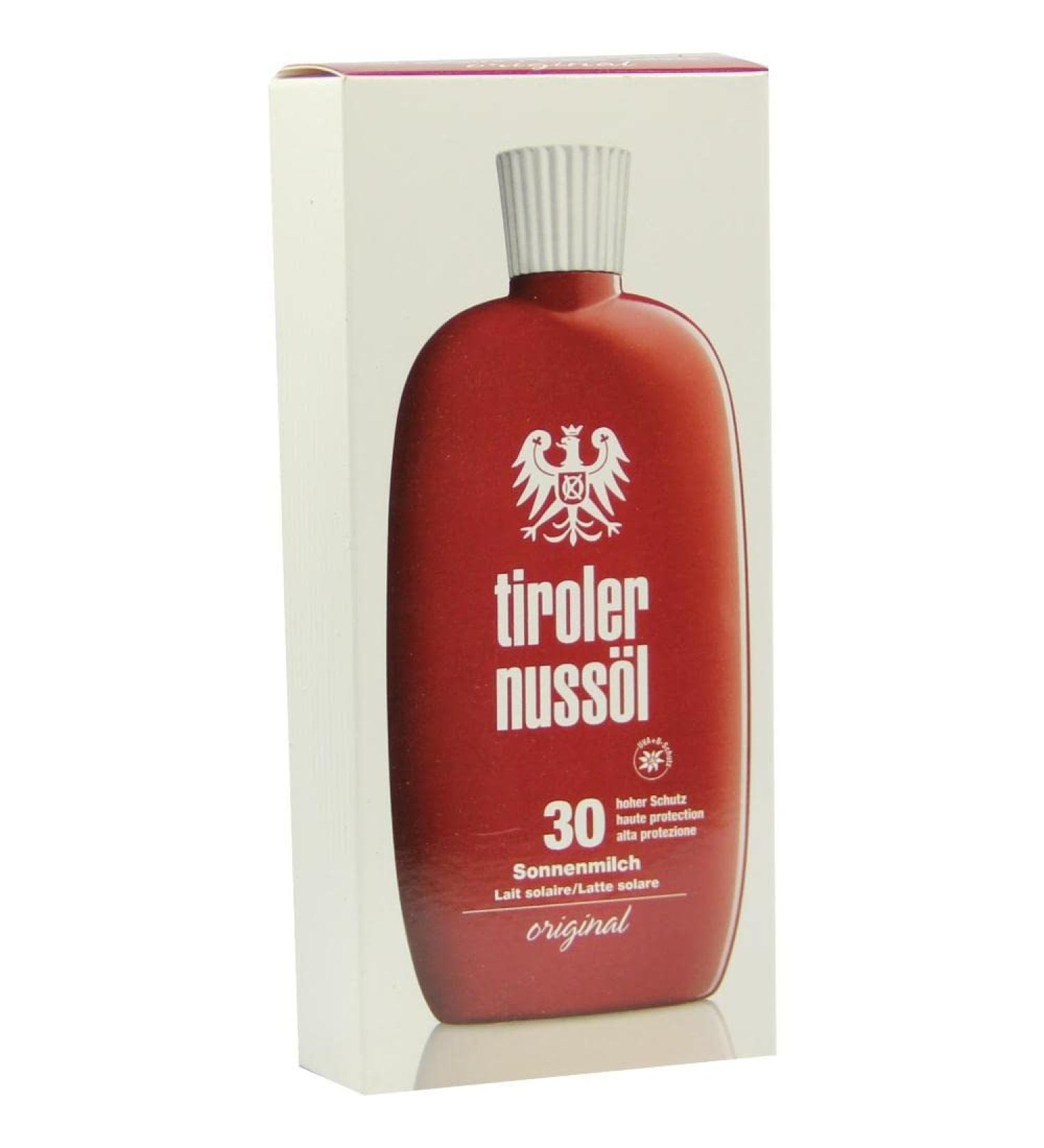 Tyrolean Nut Oil Original Sun Milk Water SPF 30