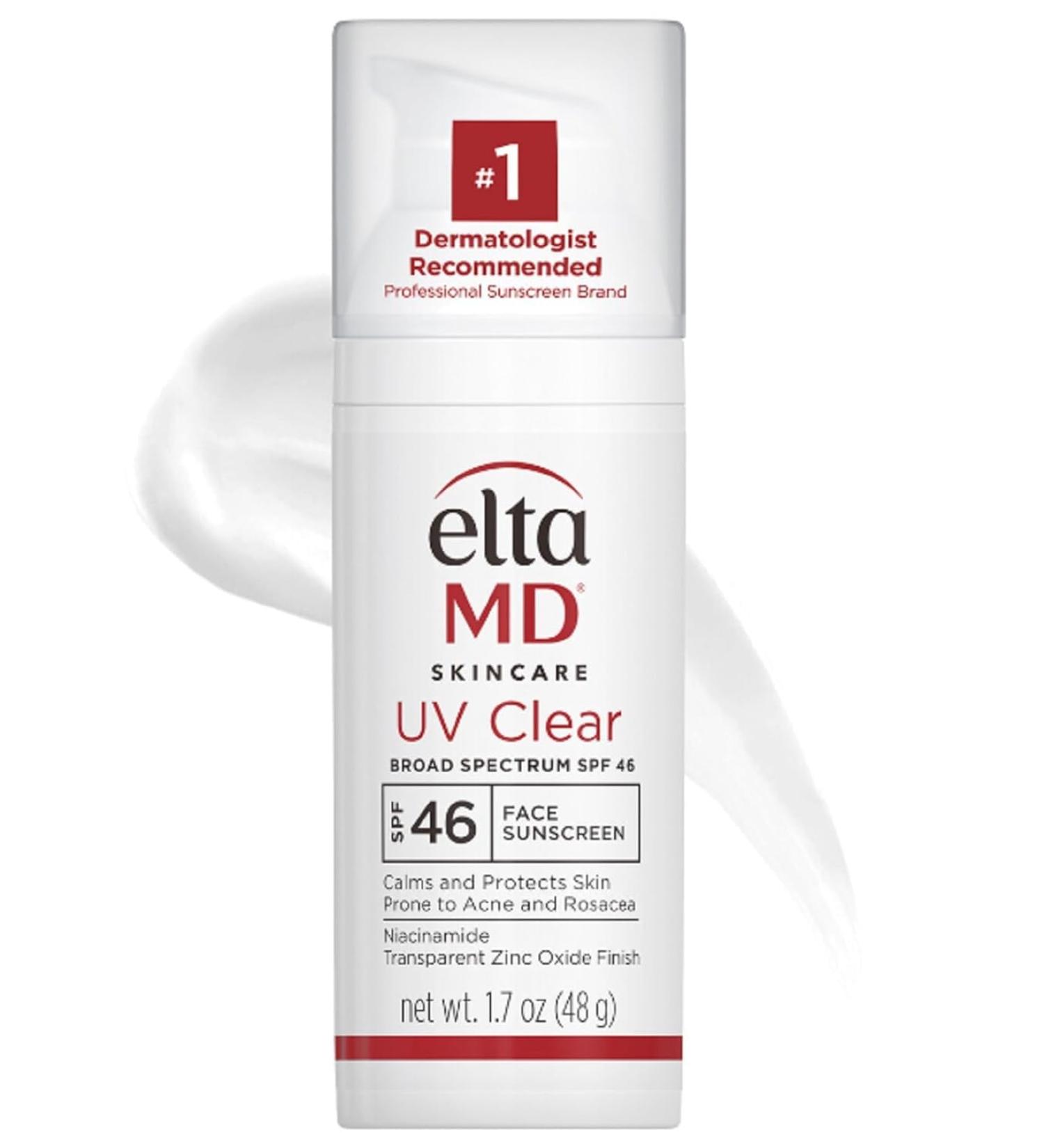 EltaMD UV Clear Facial Sunscreen SPF 46 - Acne Rosacea & Hyperpigmentation - 48g/1.7oz | Best International Shipping - Buy Online on GoSupps.com