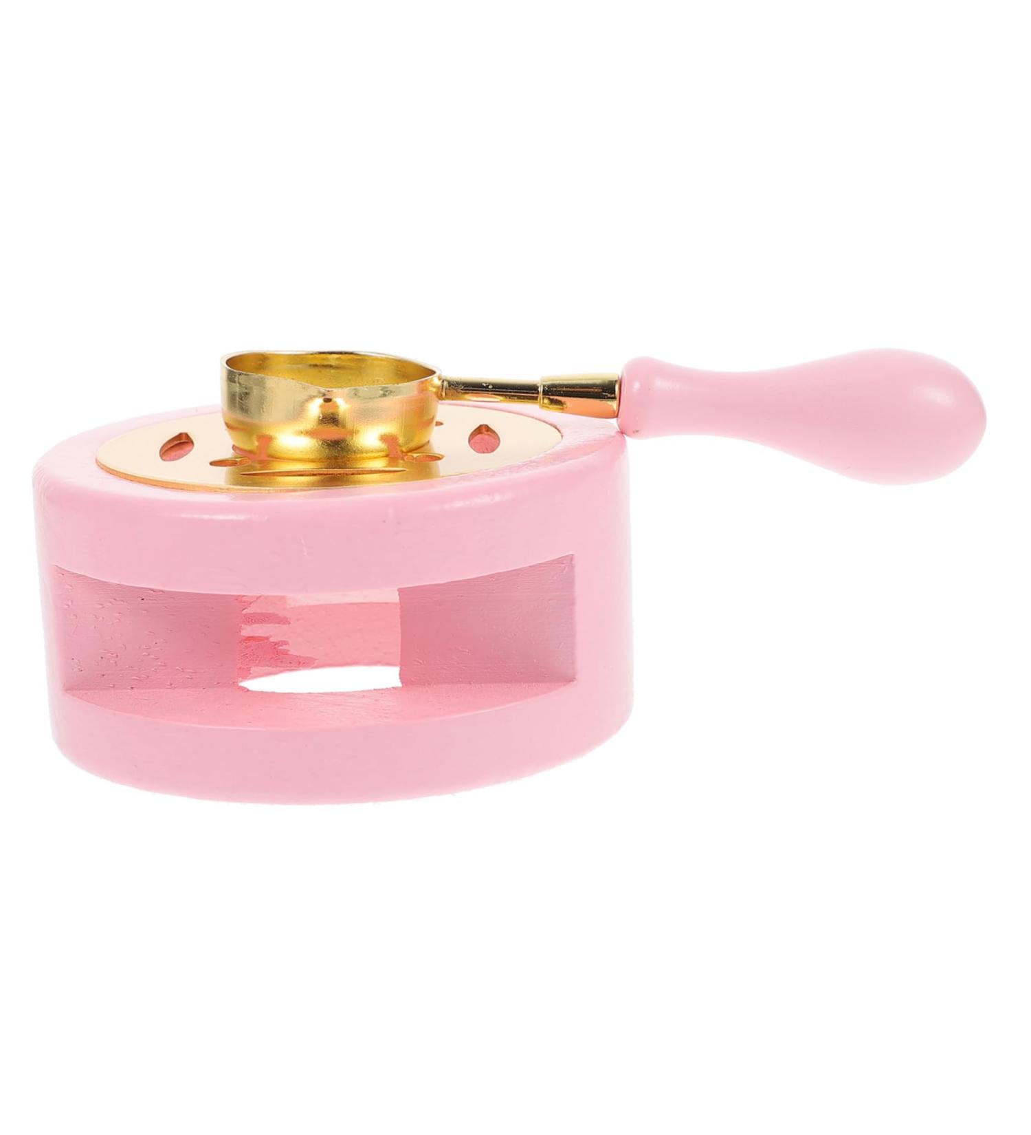 Tofficu Victory Melts Wax Warmer Set | Spoon & Hollowed Wax Seal Tools | Aluminum Alloy Pink 4x4x4cm - Perfect for Wax Melting - Buy Online on GoSupps.com