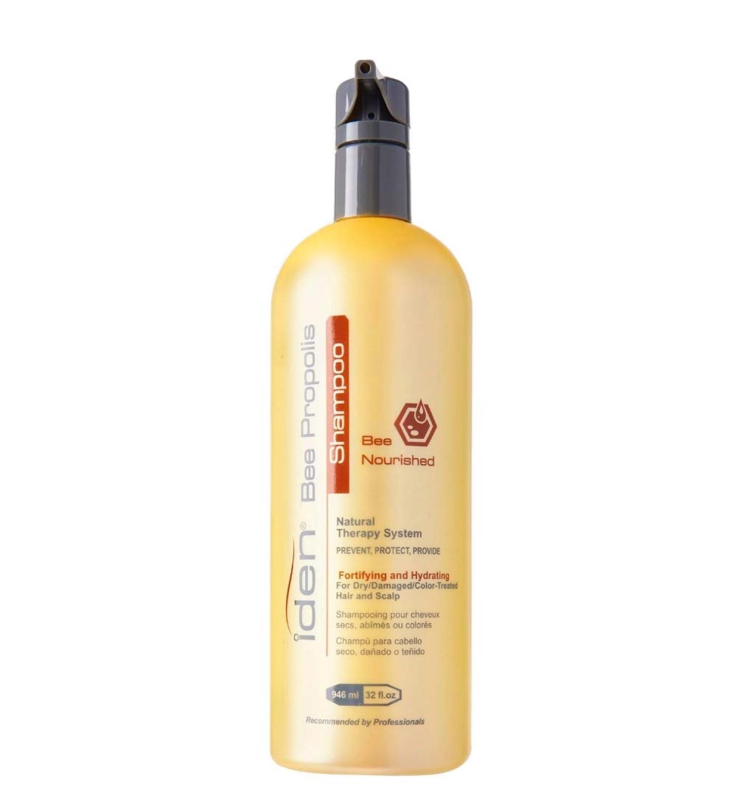 Iden Bee Propolis Bee Nourished Shampoo For Damaged & Color-treated Hair Quinoa Protein & Sweet Almond Oil 32 fl.oz