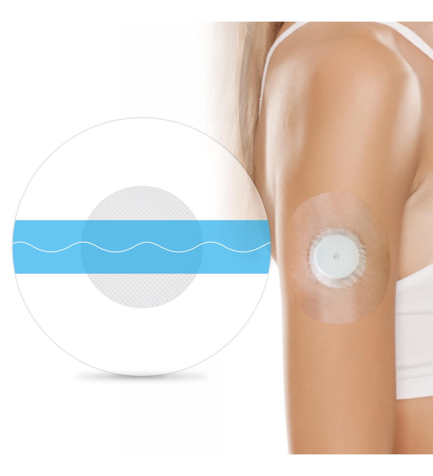 40Pack Latex-Free Adhesive Patches for Freestyle Libre 2/3 CGM - Waterproof, Strong Stick, Precut Tape for Long Wear - Blue, 40 Count - Buy Online on GoSupps.com
