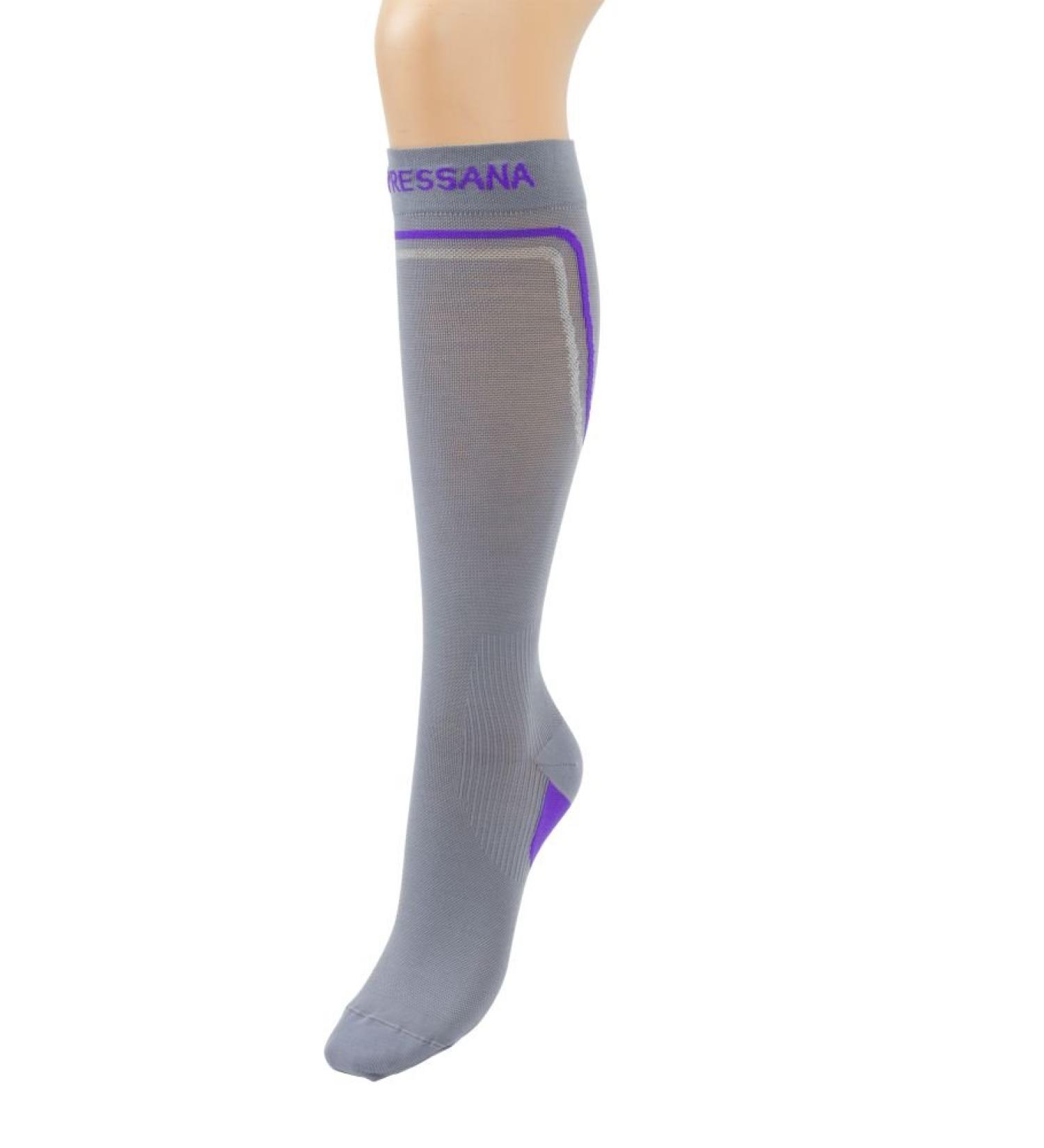 Compressana Sport Inverno - Premium Compression Stockings with Merino Wool & Silk | 18 mmHg Compression | Size IV Silver Gray (43-45) | Warmth & Comfort for Active Lifestyles - Buy Online on GoSupps.com