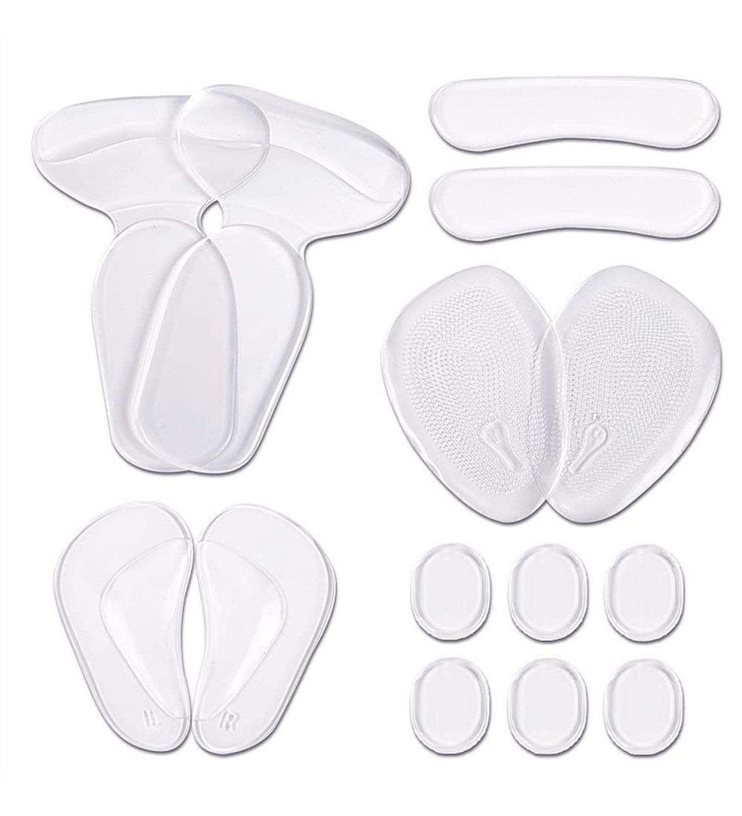 Muyin Heel Cup Gel Pads - Anti-Wear Forefoot Pillows for Men | Comfort for Achilles Treatment & Cracked Heels - Size S Transparent - Buy Online on GoSupps.com