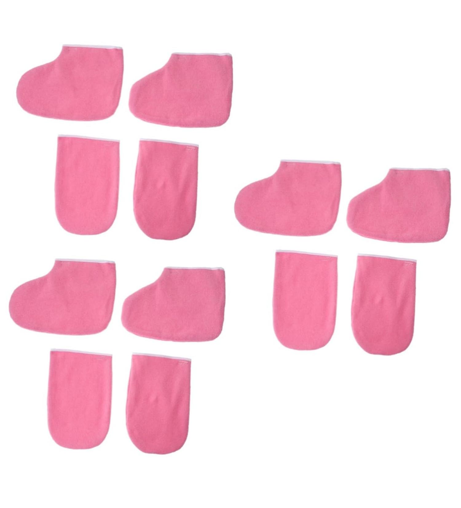 Ipetboom 6 Pairs Spa Treatment Mitt Boot Glove Hand Treatment Mitts Moisturizing Hand Gloves Wax Care Mittens Spa Paraffin Wax Gloves Spa Mittens Spa Gloves Take a Bath Pink Hand Wax Work - Buy Online on GoSupps.com