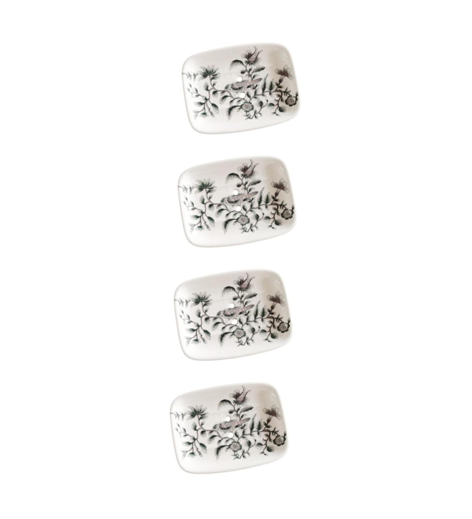 Amosfun 4pcs Ceramic Hand-painted Soap Dish Ceramic Soap Dish Soap Holder Soap Stand Flower Soap Dish Bathroom Soap Dish Soap Dishes for Bathroom European Style Soap Box Container Ceramics - Buy Online on GoSupps.com