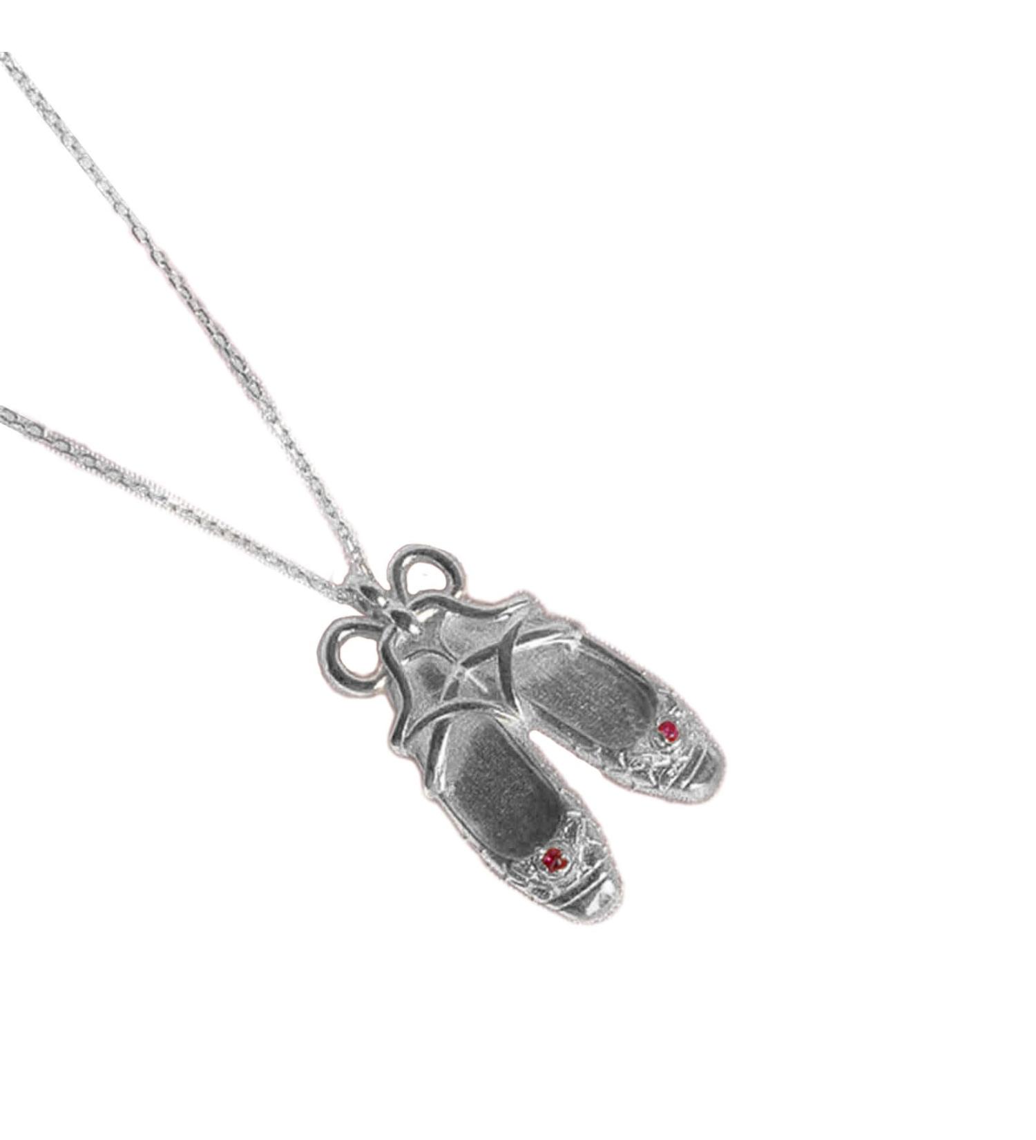 Oralgos Fashionable Ballet Shoe Trailer Necklace for Women - Trendy Dance Choker Wedding & Party Jewelry Silver Birthday Gift Accessory - Buy Online on GoSupps.com