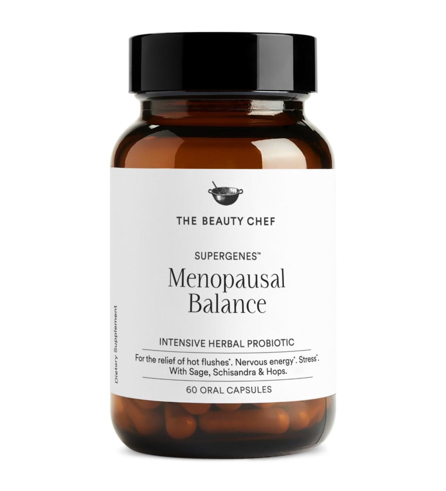 Buy The Beauty Chef SUPERGENES Menopausal Balance - Natural Menopause Support with Probiotics & Herbal Extracts - 60 Capsules | International Shipping - Buy Online on GoSupps.com