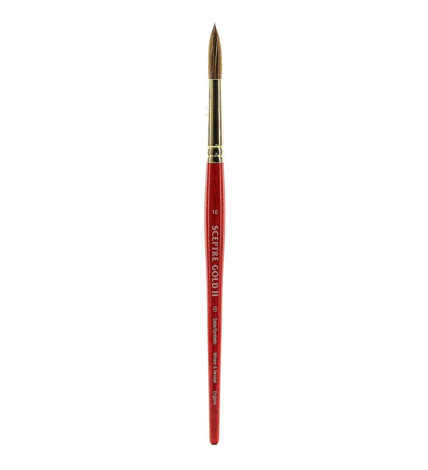Winsor & Newton Sceptre Gold II Brush Round-Short Handle Size 10 Series 101 - Buy Online on GoSupps.com