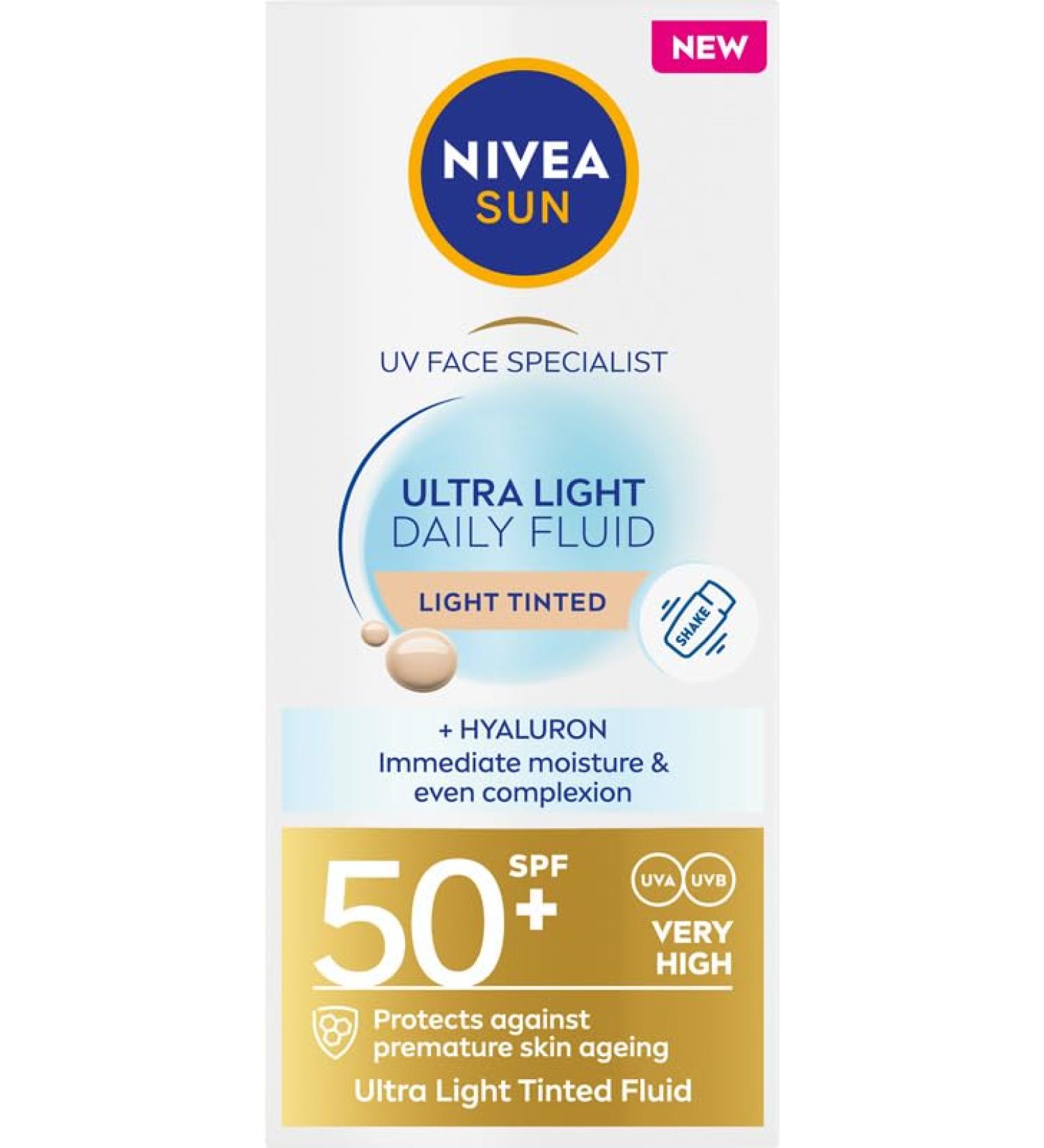  NIVEA SUN NIVEA SUN Ultra Light Daily Fluid Light Foundation SPF50+ 40 ml - Buy Online on GoSupps.com