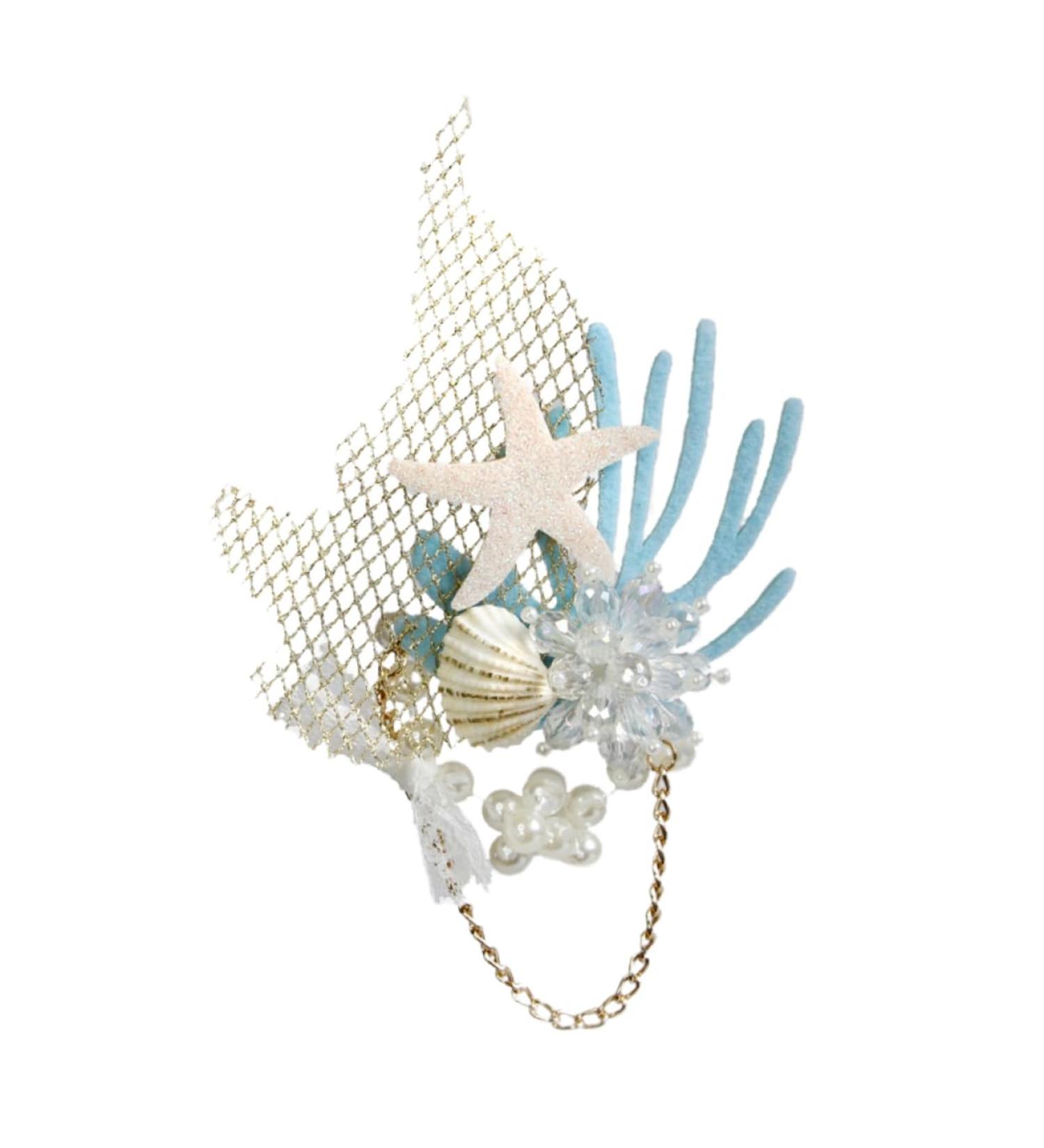 Beaupretty 1PC crystal headband hair barrette bridal headpieces for wedding crystal pearl hair clip headdress pearl hair clips pearl hair pin women's hair pin coral hair accessories bride - Buy Online on GoSupps.com