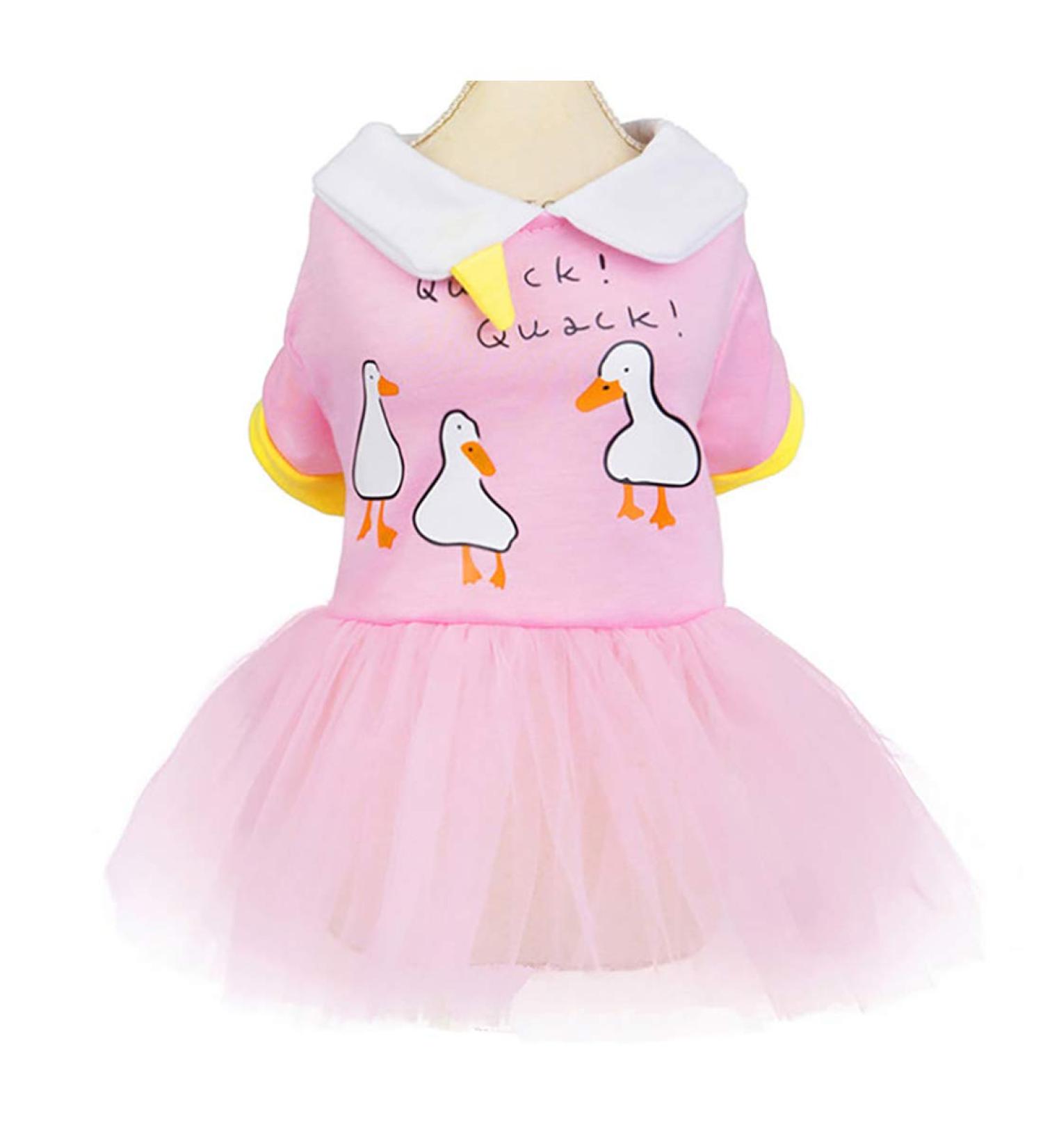 Luxury Pink Tutu Dog Dress for Puppies | Princess Style Wedding Outfit | Cotton Rock Clothing for Small Dogs - Size M - Buy Online on GoSupps.com