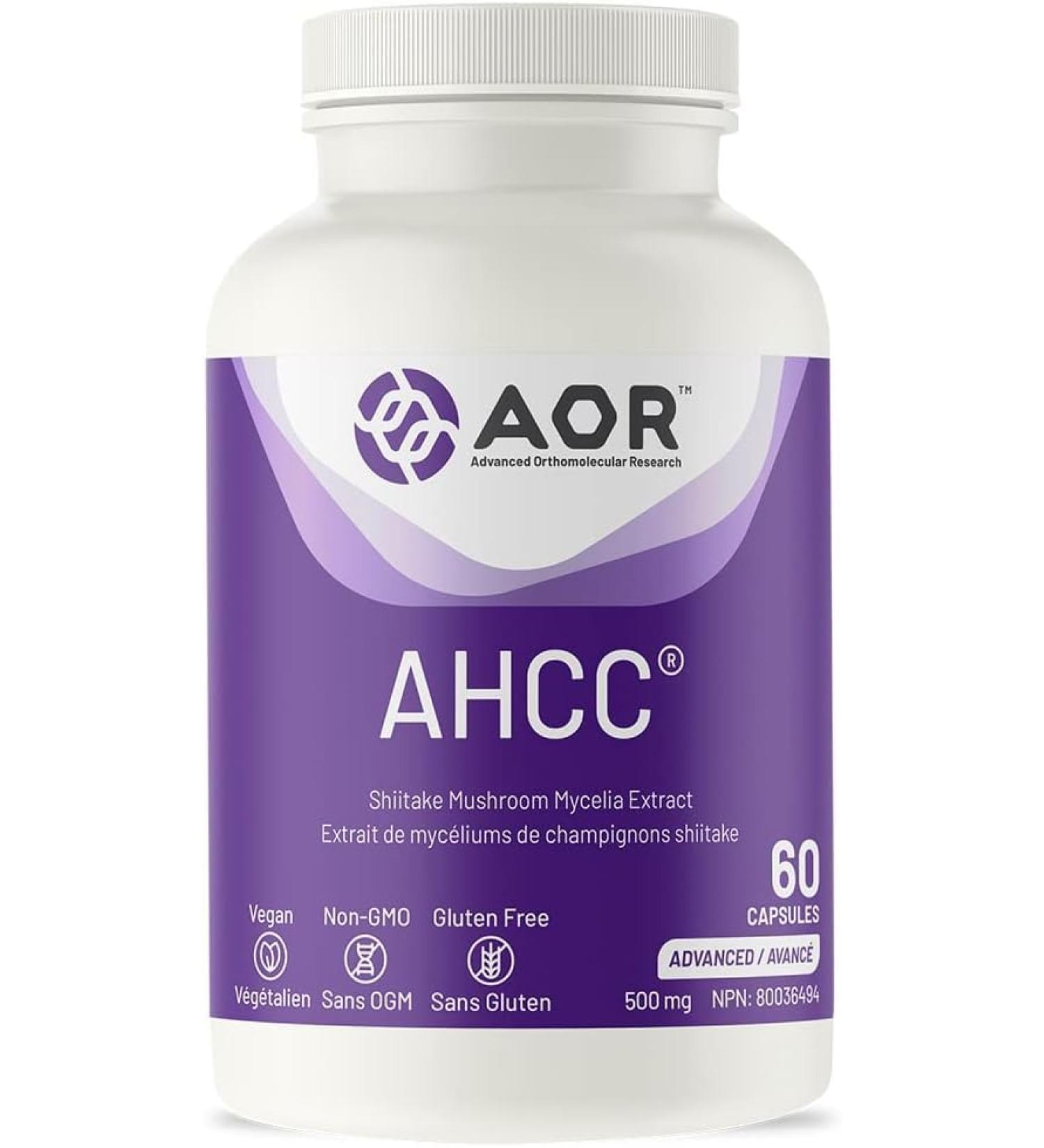 AOR AHCC 500 mg 60 Caps - Buy Online on GoSupps.com
