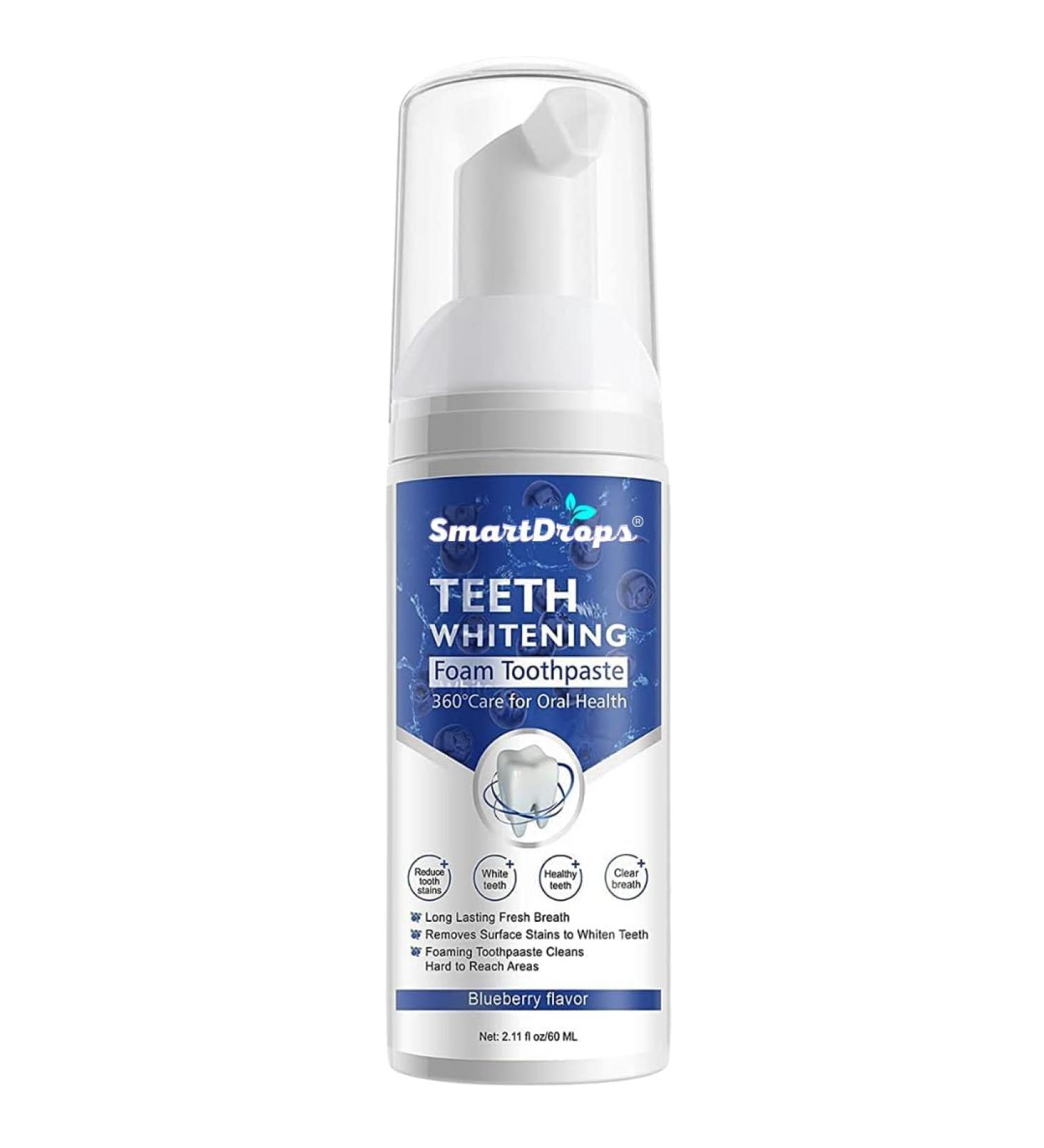 Teeth Whitening Mousse Foam | Fresh Breath & Gum Cleaner | 60ml International Shipping - Buy Online on GoSupps.com