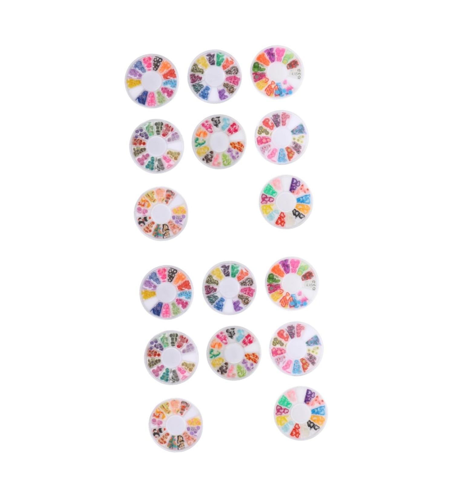 minkissy 16 Boxes Soft Pottery Fruit Slice Patch Manicure 3d Polymer Clay Nail Accessories - Buy Online on GoSupps.com