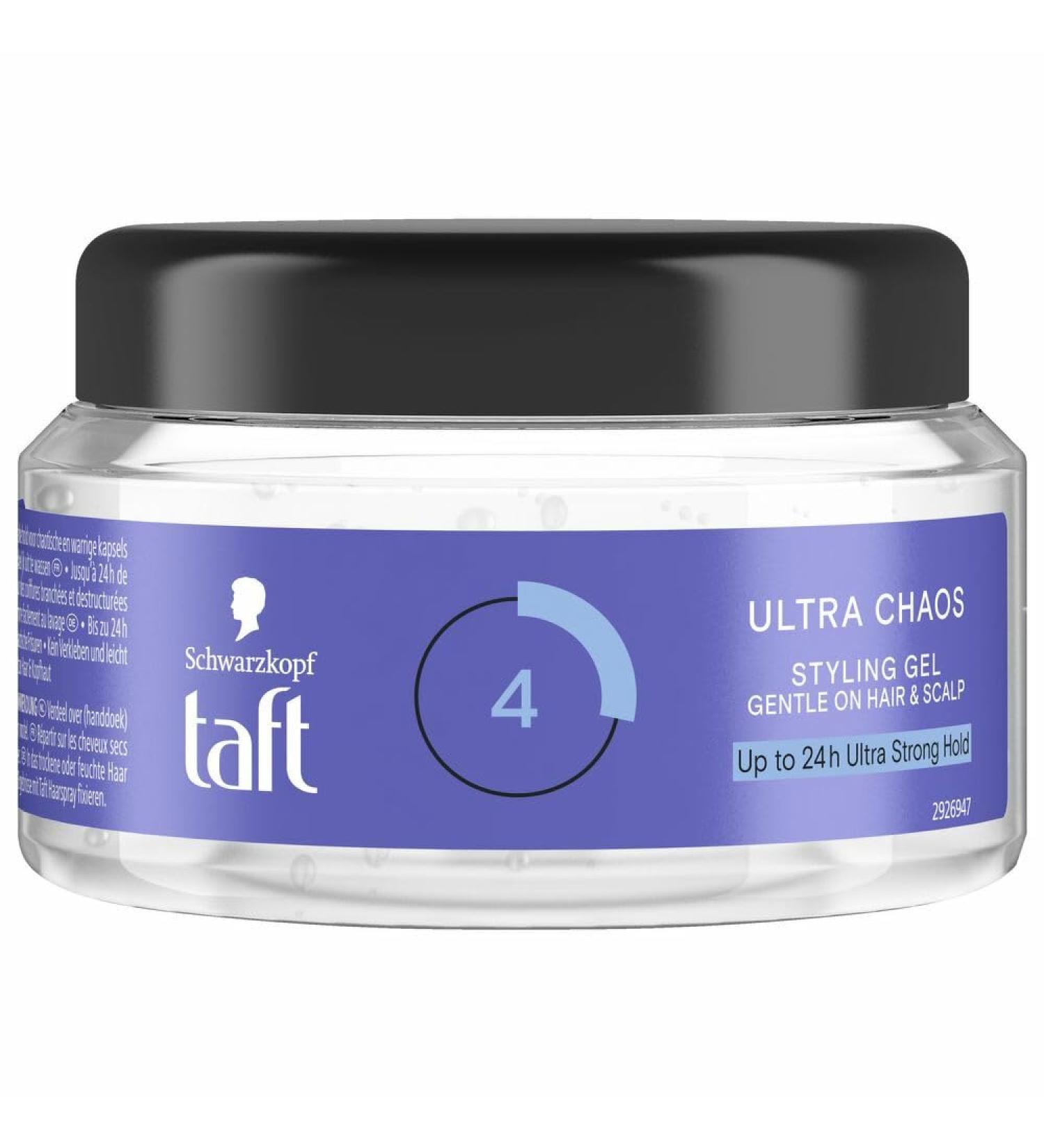 Schwarzkopf Taft Ultra Strong Power Gel - Ultra Chaos - Pack of 3 (3 x 250 ml)