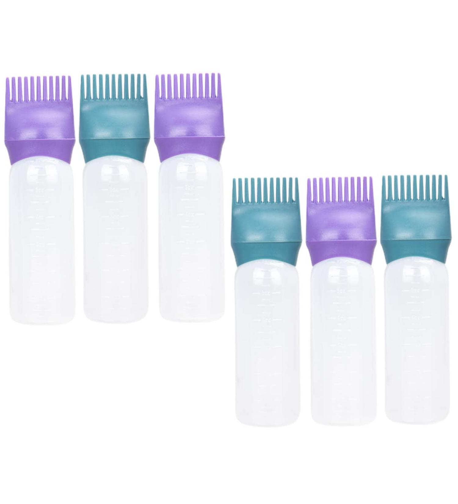 SAFIGLE Flacon Applicateur Peigne 6 Pi ces Bouteille De Teinture Capillaire Gradu e R utilisable Pour Coloration Cheveux - Buy Online on GoSupps.com