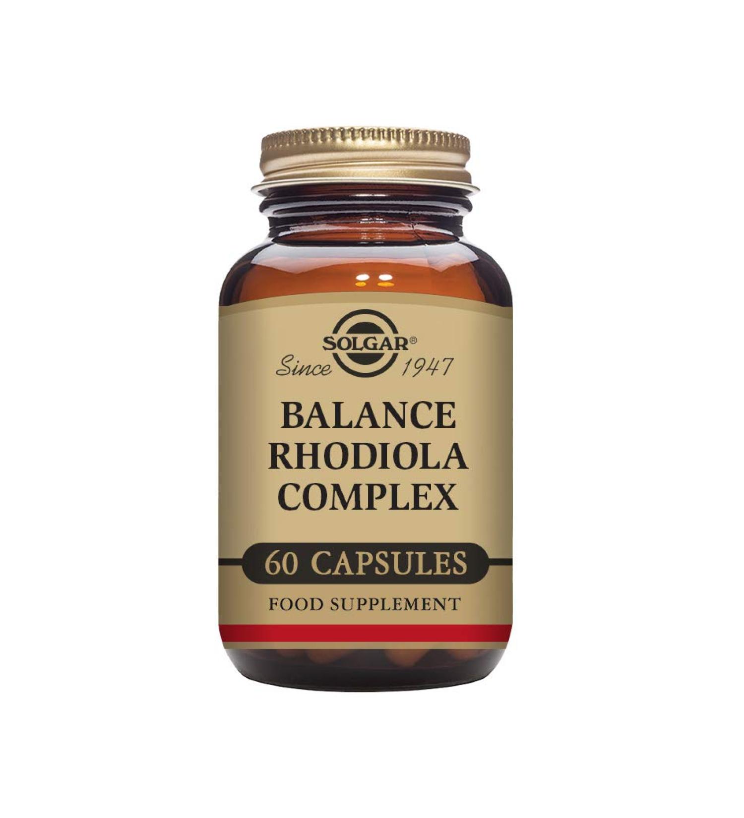  Solgar Solgar Balance Rhodiola Complex multi-nutrient and herbal B vitamins nervous system function 60 vegetable capsules - Buy Online on GoSupps.com