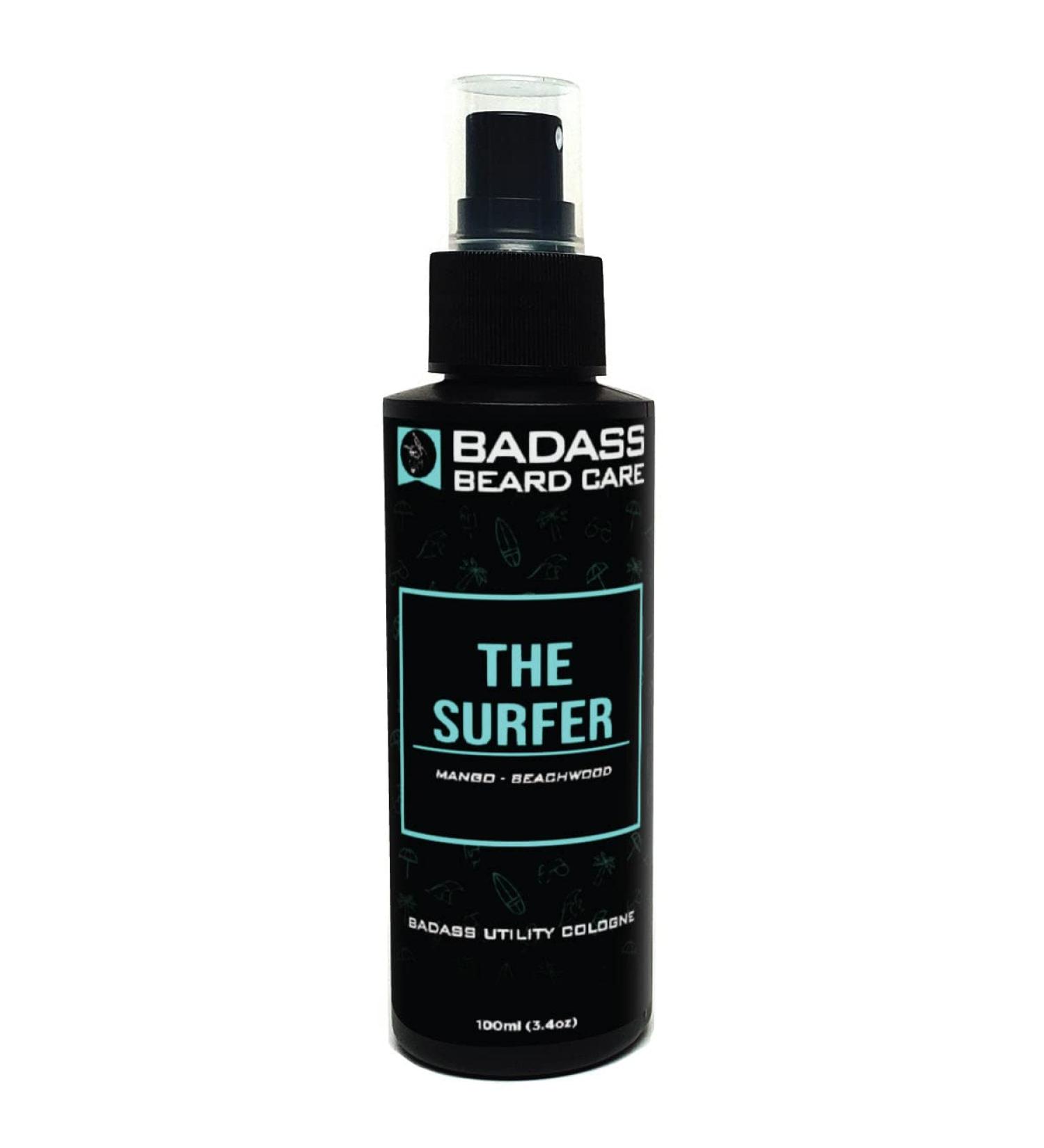 Badass Beard Care Beard Utility Cologne - Surfer Scent 3.4 oz Surfer 1 Count (Pack of 1)