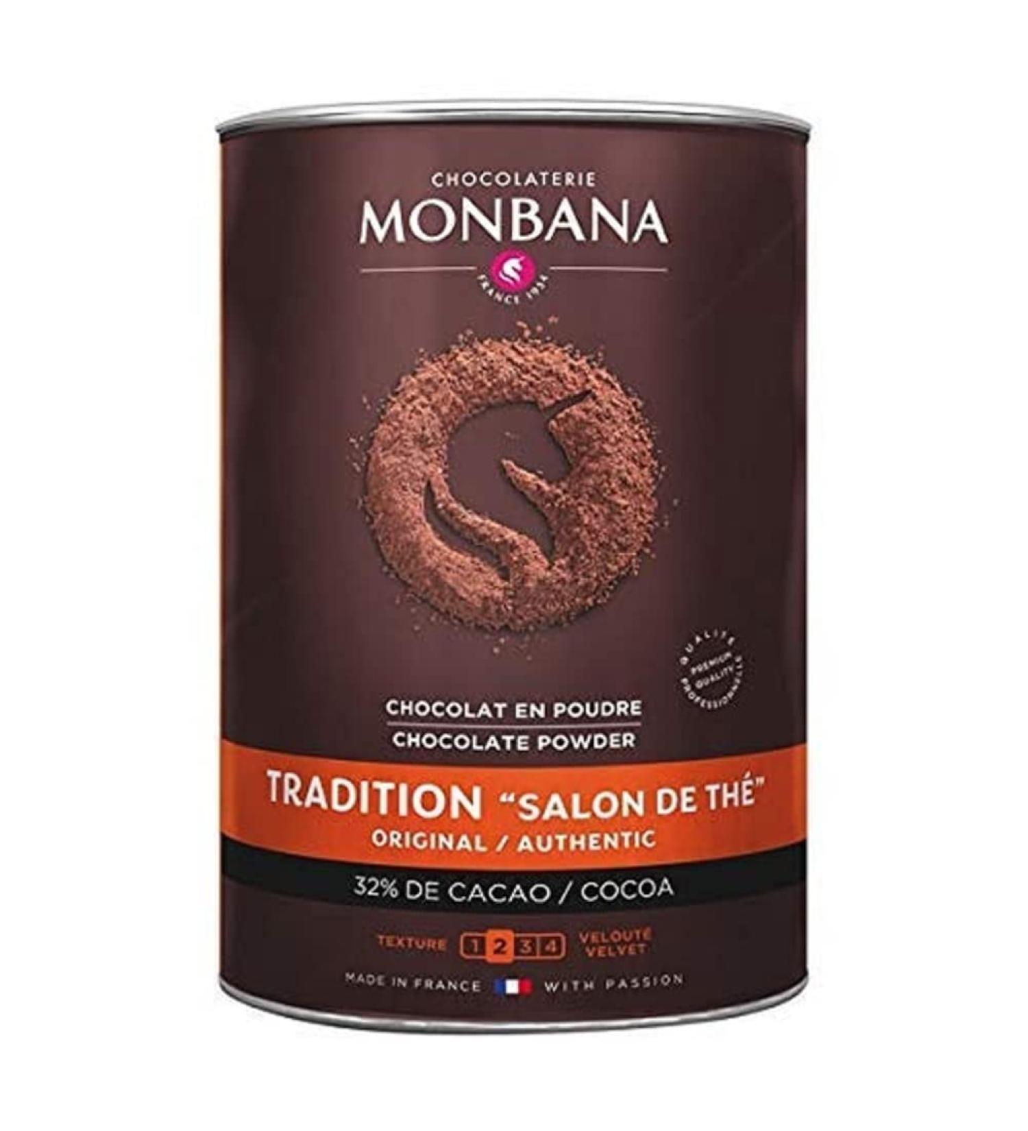 Monbana Chocolate Powder 1 kg Box (Min. 32% Cocoa), 1st Pack (1 x 1 kg)