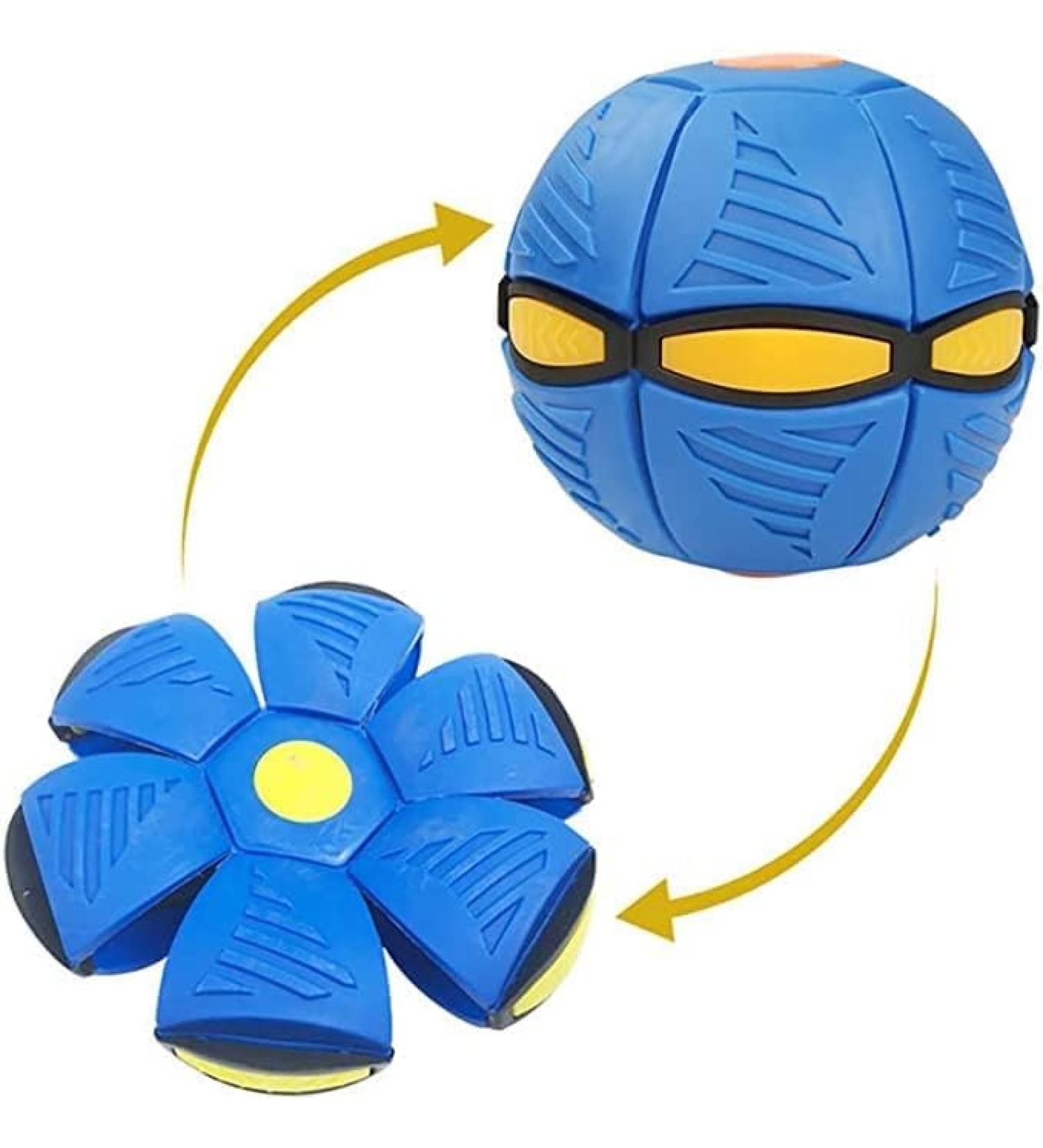 WACURRENTHYD New UFO Pet Flying Saucer Ball Portable Flying Toys Creative Fly Saucer Stomp Magic Balls Magic Frisbee Dog Toy Ball Fun Puppy Interactive Flying Flat Throw Disc Balls Toy (Blue) - Buy Online on GoSupps.com