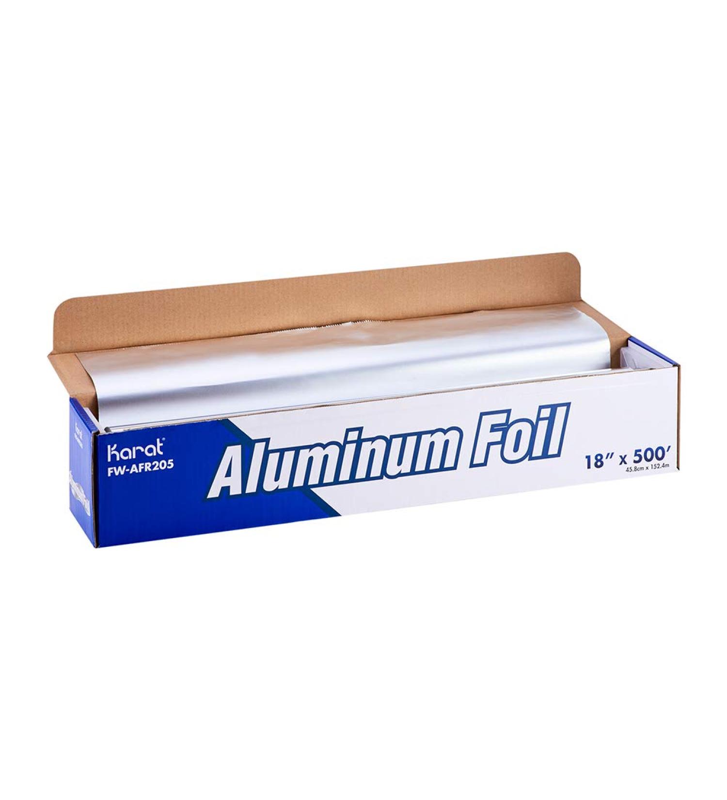 Karat FW-AFR205 18 x 500' Standard Aluminum Foil Roll - Silver | Premium Quality Foil for Food Prep & Storage - Buy Online on GoSupps.com