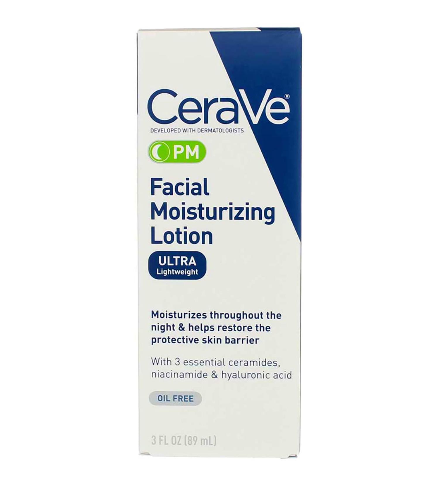 CeraVe Facial Moisturizing Lotion PM SPF30 3oz (89ml) - Pack of 2 - Buy Online on GoSupps.com