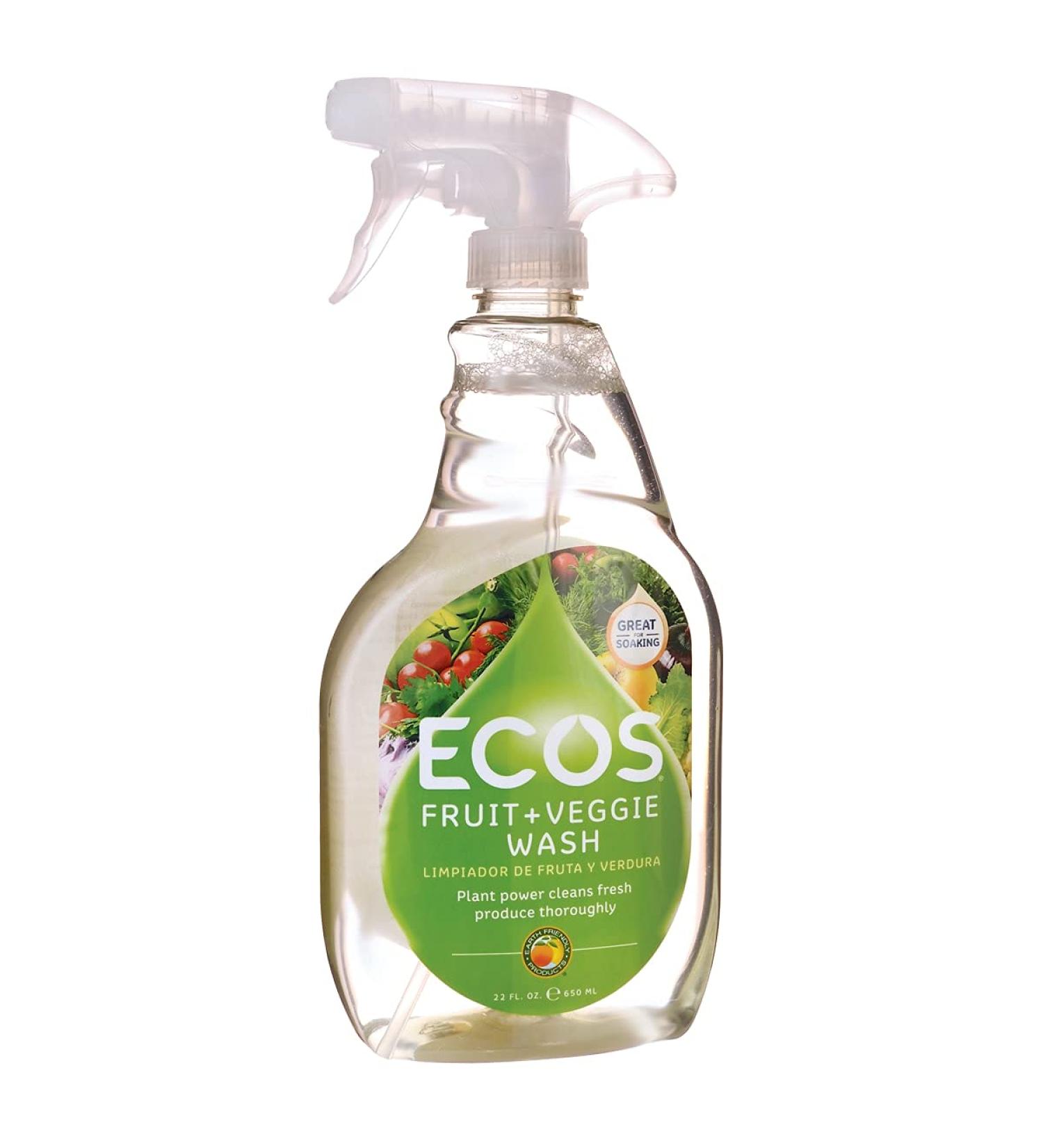 Earth Friendly Fruit & Vegetable Wash - 22 fl oz | Natural Produce Cleaner - Buy Online on GoSupps.com