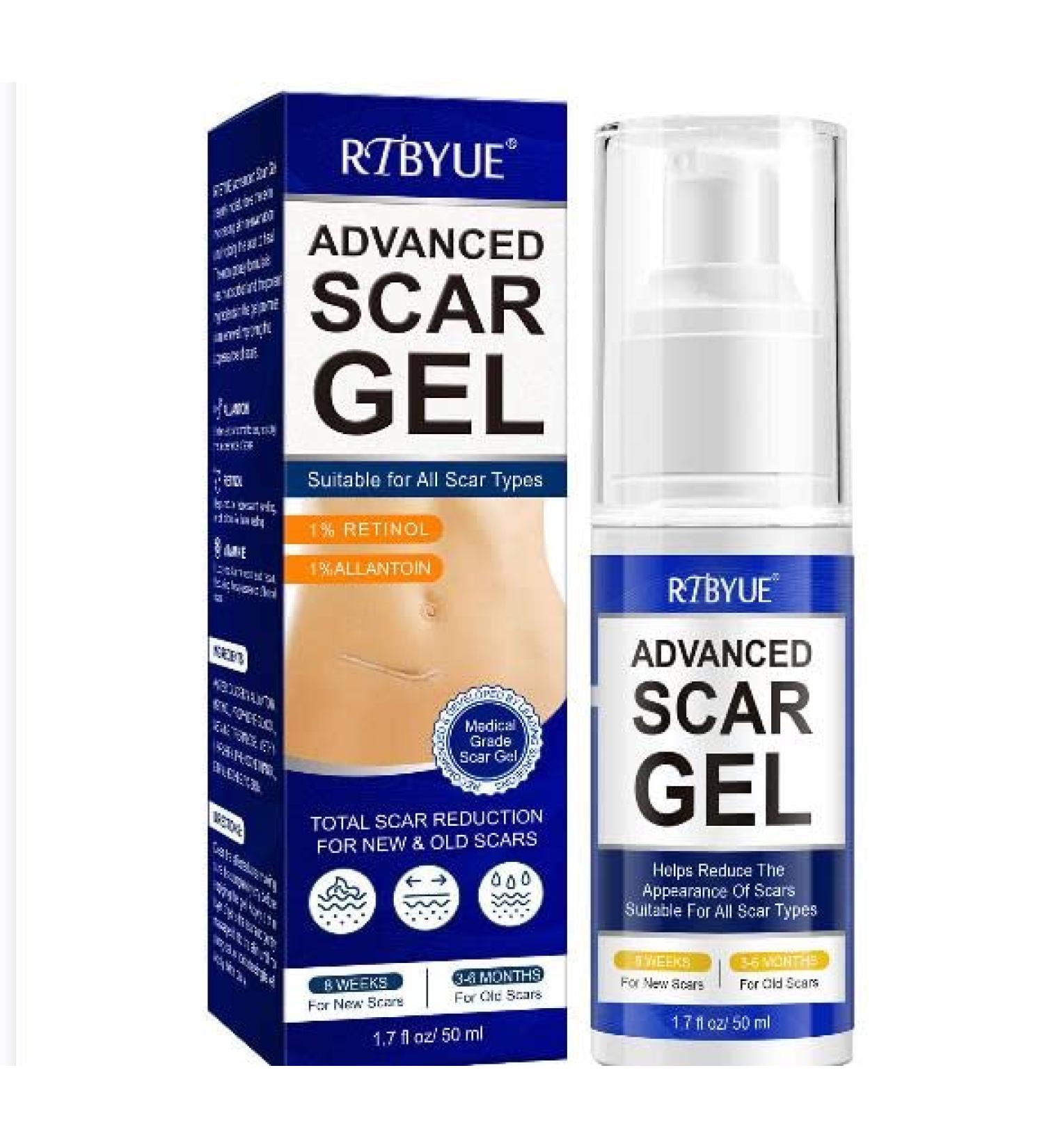 Surgical Scar Remover Gel with Retinol, Allantoin, Vitamin E - For Old & New Scars, C-Section, Keloid, Burn, Acne - Buy Online on GoSupps.com