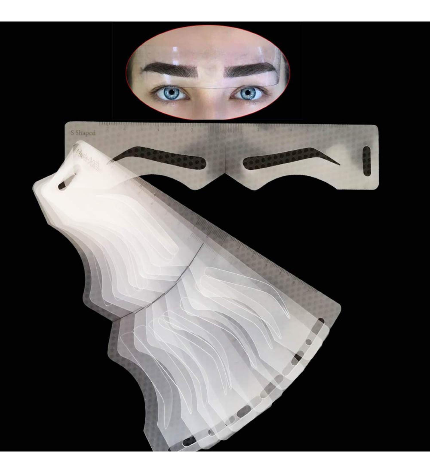 YIZHUO 10 Shapes Eyebrow Stencils - Microblading Supplies for Perfect Eyebrow Shaping - Reusable Mold Template Drawing Guide - Buy Online on GoSupps.com